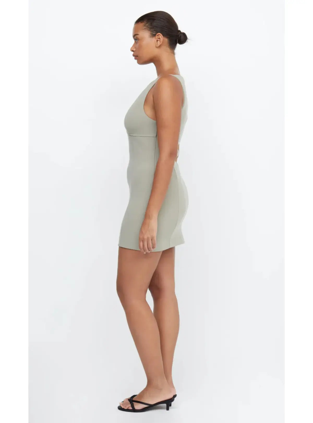 Bec & Bridge Marisol Mini Dress Silver Sage Size AU 14 - Image 2