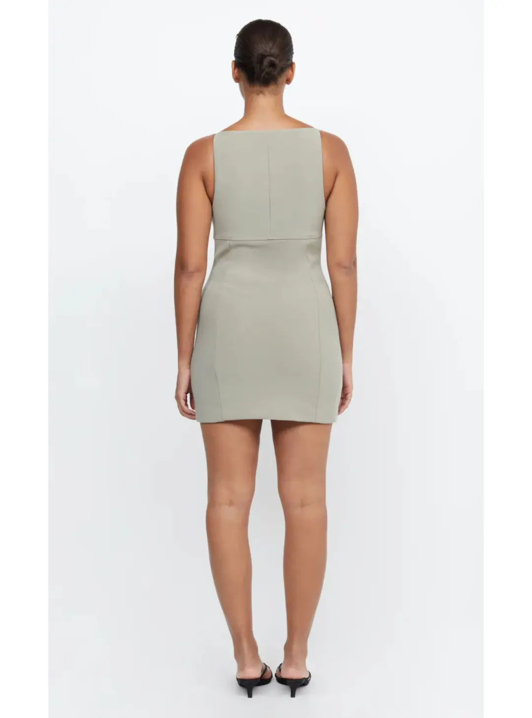 Bec & Bridge Marisol Mini Dress Silver Sage Size AU 14 for rent on The Volte - main image