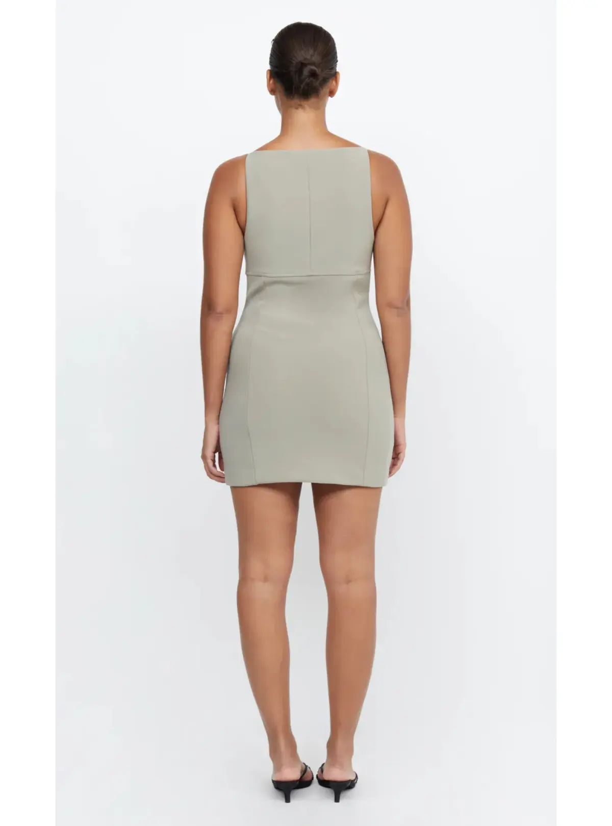 Bec & Bridge Marisol Mini Dress Silver Sage Size AU 14 - Image 3