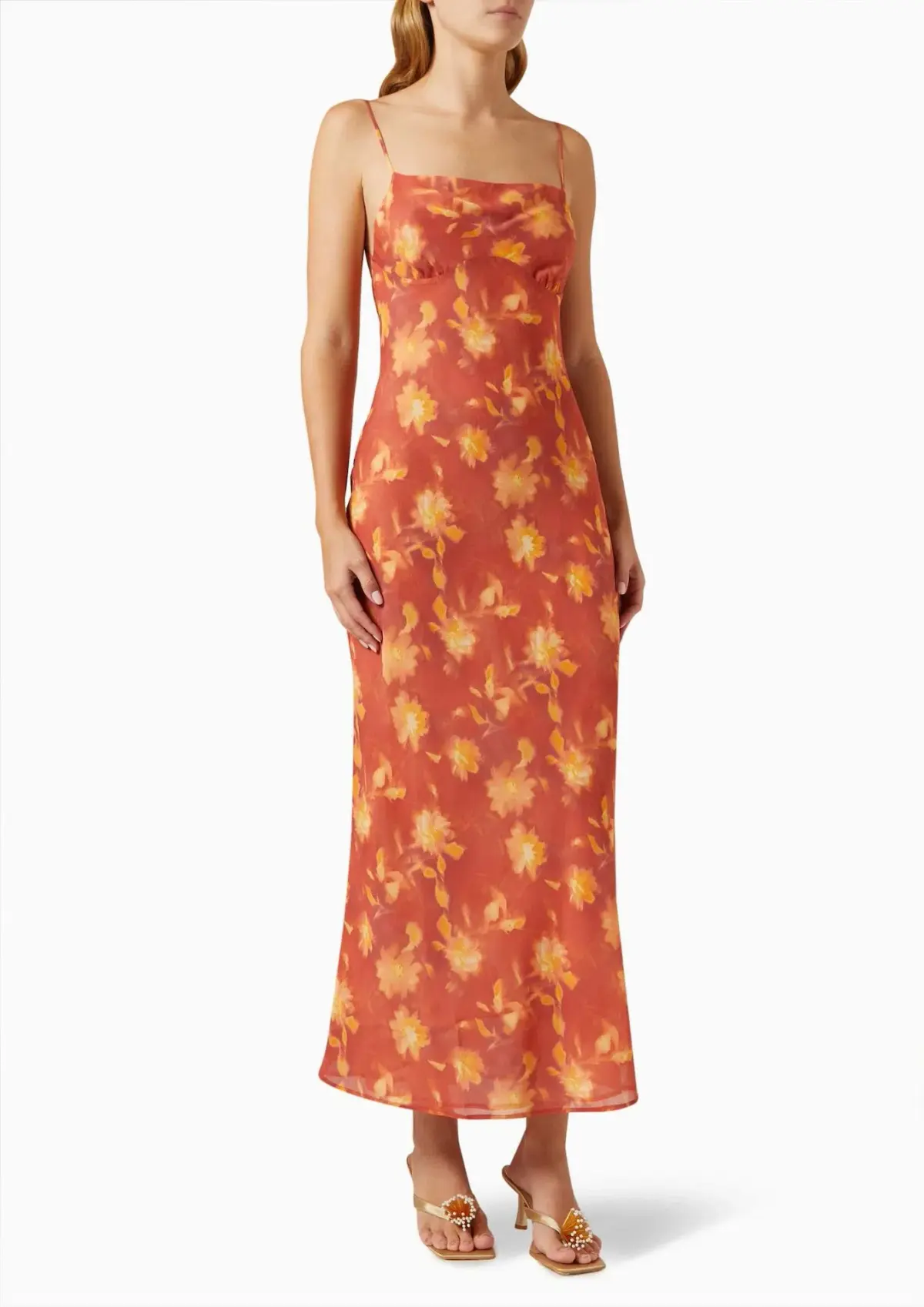 Bec & Bridge Azalea Strap Midi Dress Lumen Floral Size AU 10 - Image 1