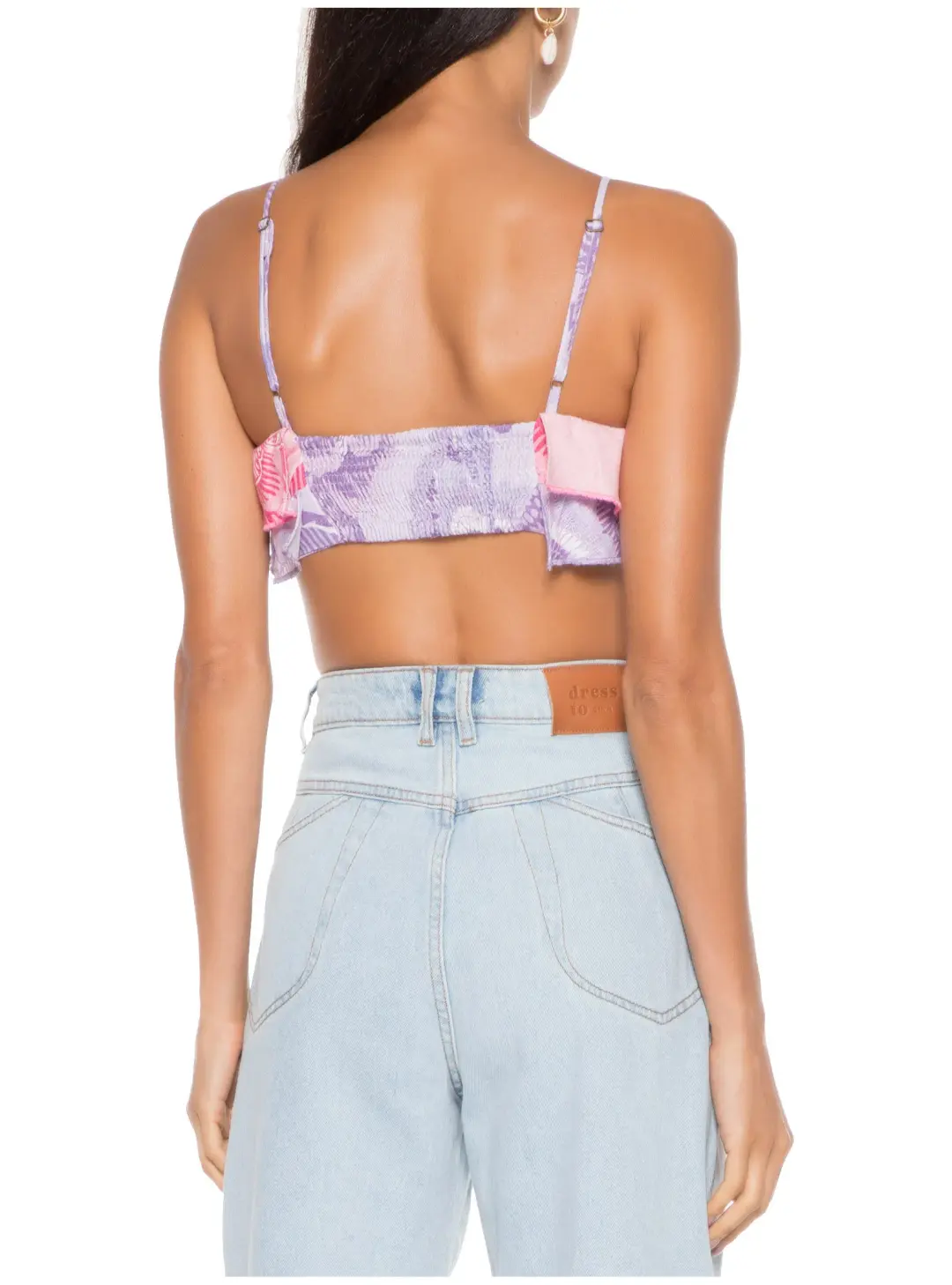 Farm Rio Flower Color Top Crop Top And Flower Colored Skirt Set Print Size S / AU 8 for rent on The Volte - main image