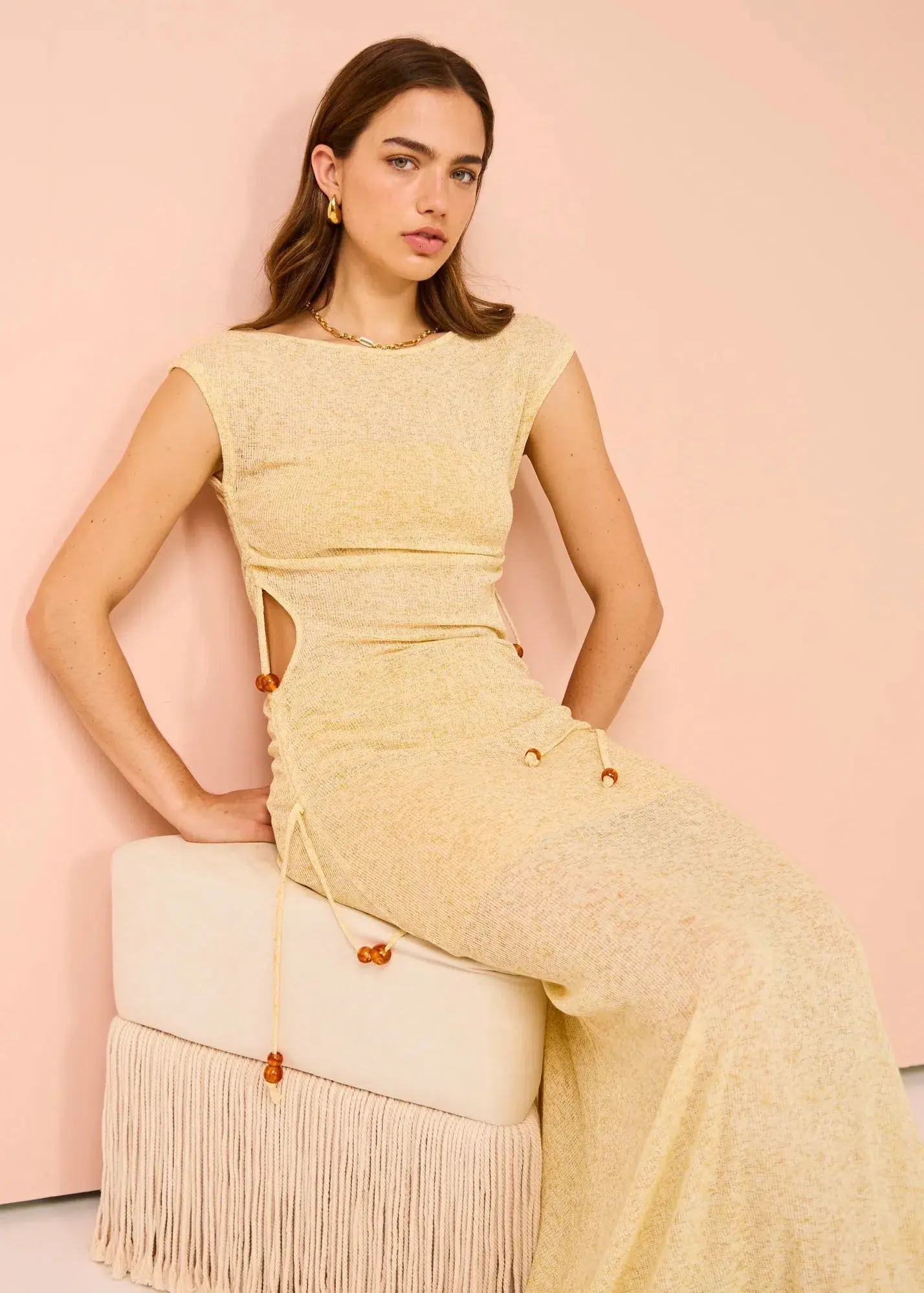 Tojha Ayanna Dress Sorbet Yellow Size 6 - Image 5