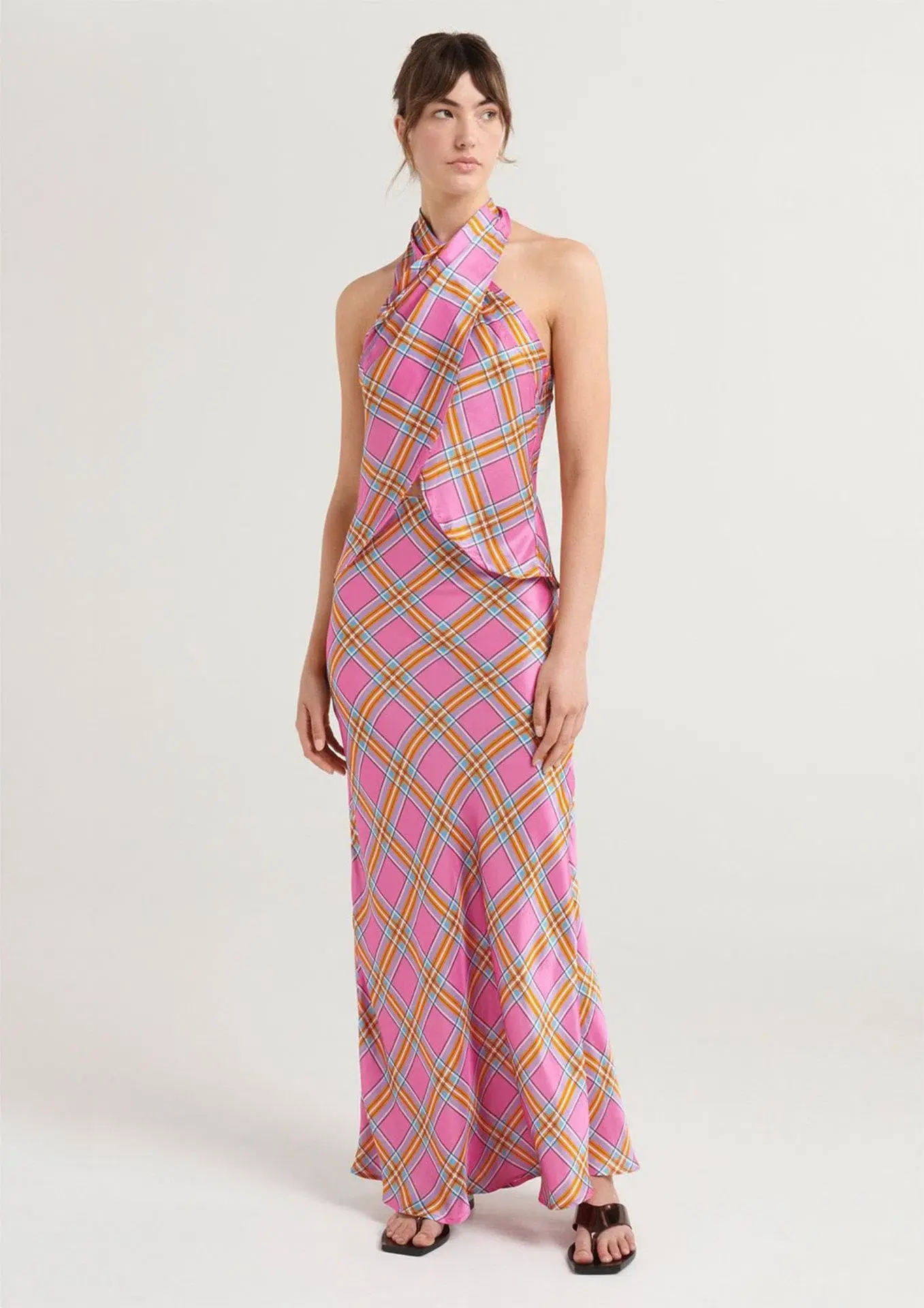 Steele Marcela Top and Cassidy Skirt Set Pink Check Size 8 - Image 1