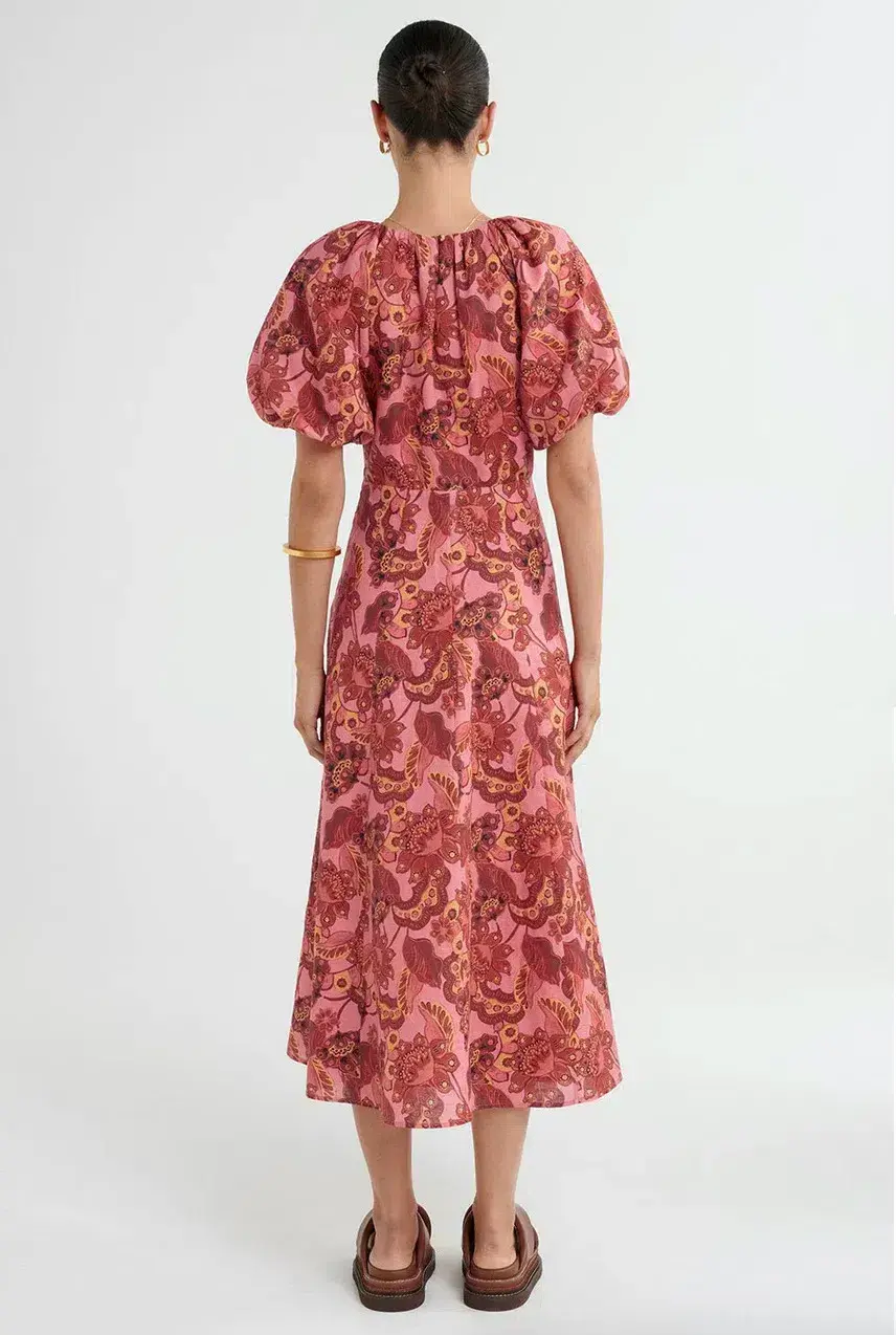 Steele Lola Midi Dress Chambertin Size S / AU 8 - Image 3