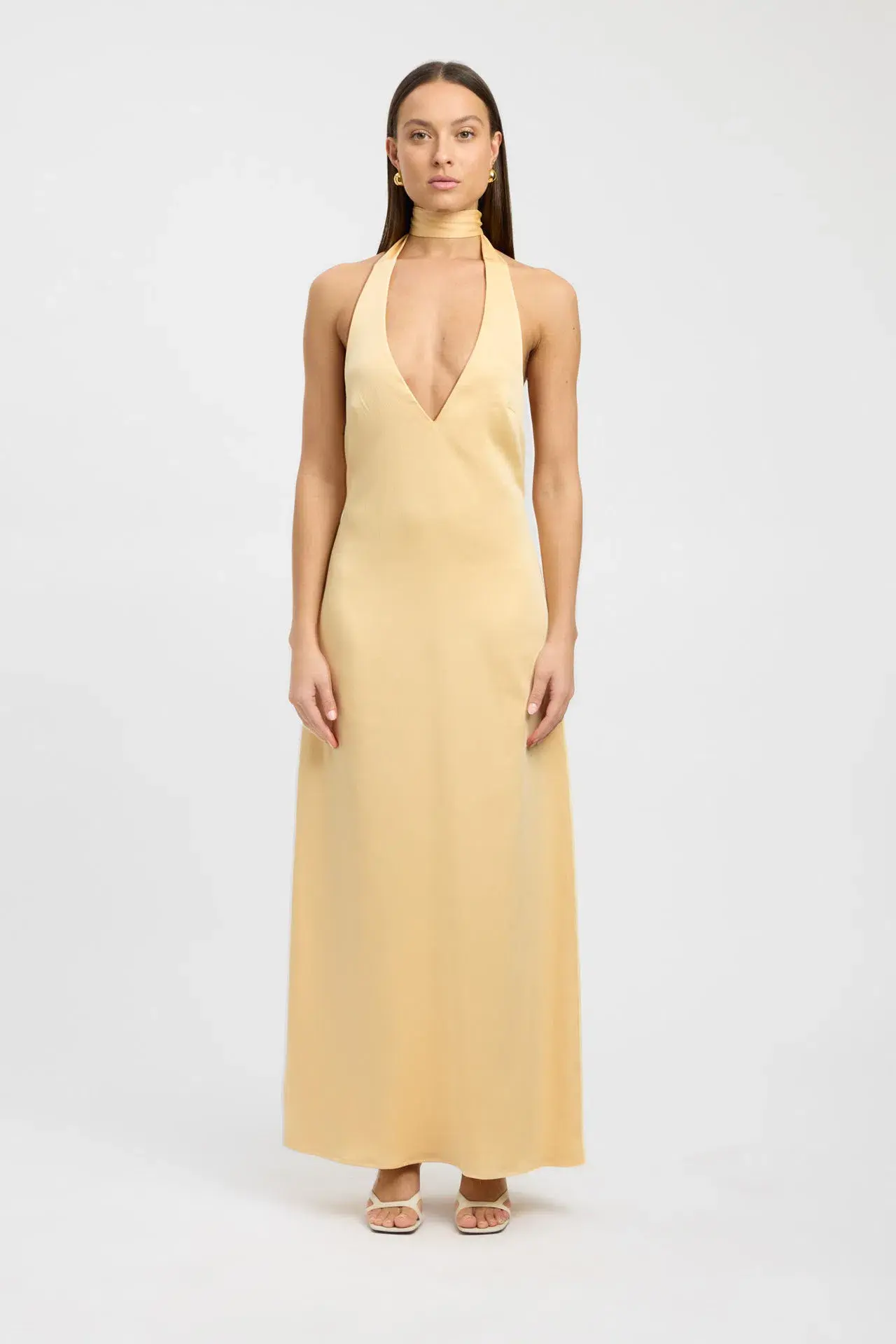 Kookai Milan Maxi Dress Butter Popcorn Size 6 - Image 1