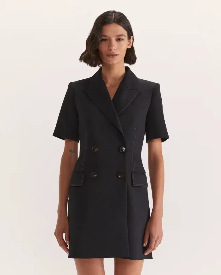 Saba Dharma Blazer Mini Dress Black Size 10 - Image 6