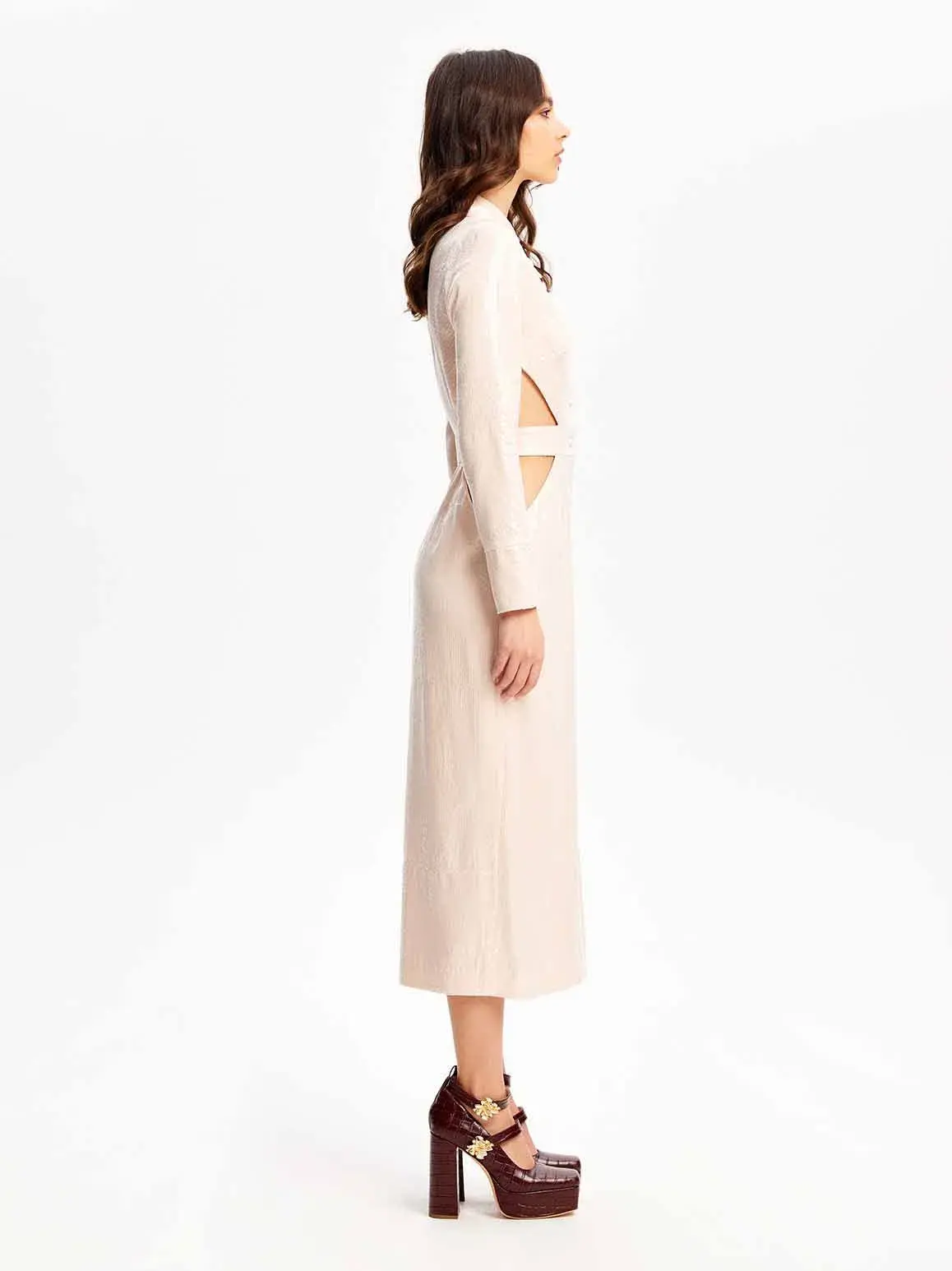 Alice McCall Night Sky Trench Dress Chai Latte Size 10 AU - Image 2