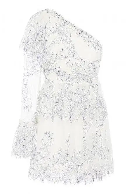 Alice McCall Isn't She Lovely Mini Dress Creme/Cobalt Size 8 AU - Image 5