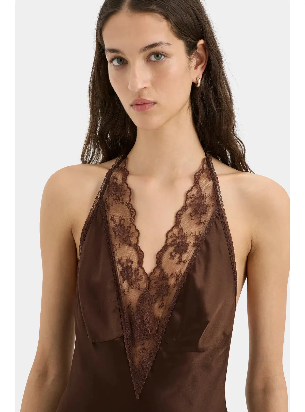 Sir the Label Aries Halter Gown in Chocolate Size 2 / AU 10 - Image 2