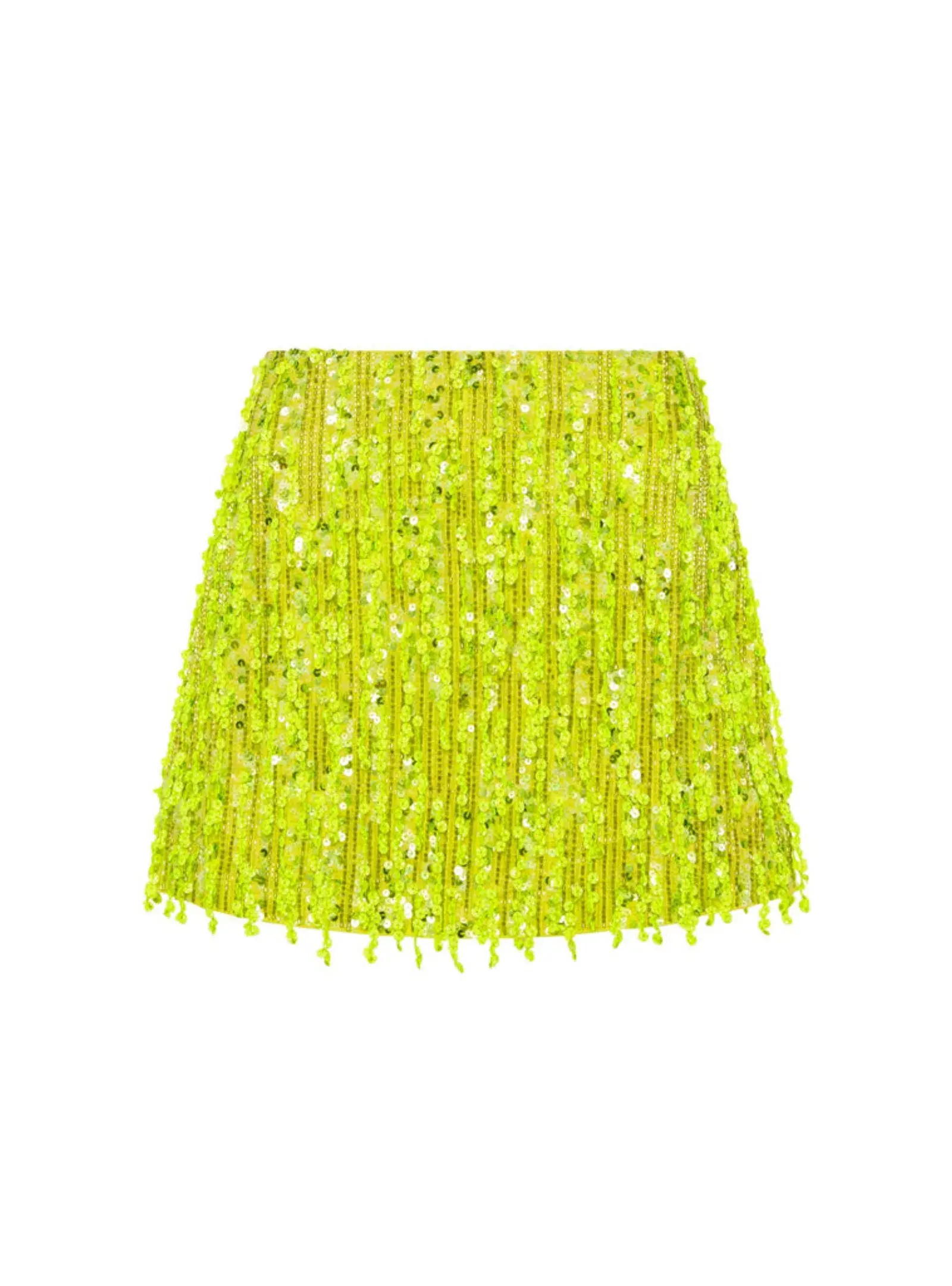 Aje Green Garni Sequin Micro Mini Skirt Green Sequin Size AU 14 - Image 4