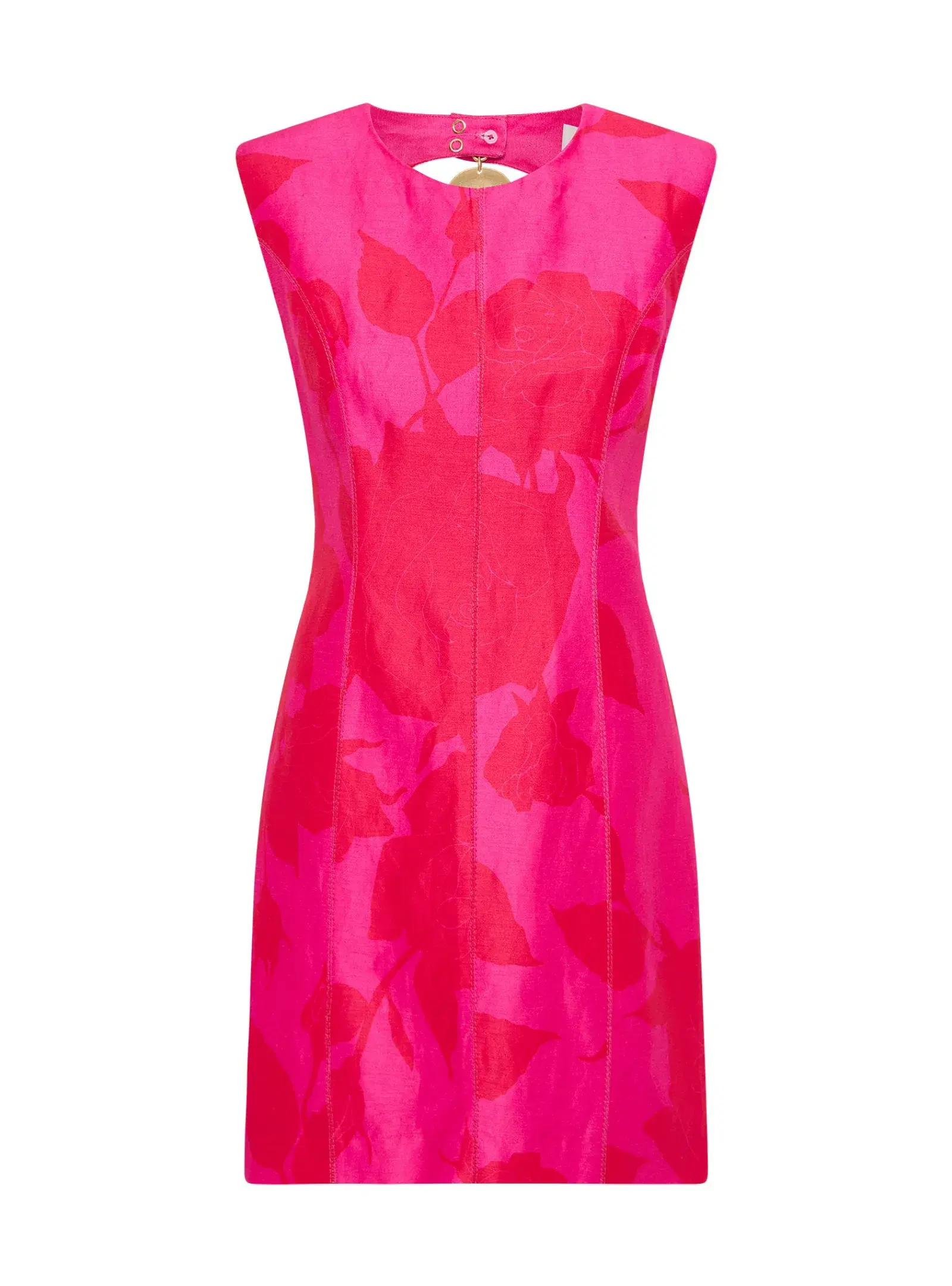 Aje Cove Pendant Mini Dress Florescent Rose Size AU 8 - Image 5