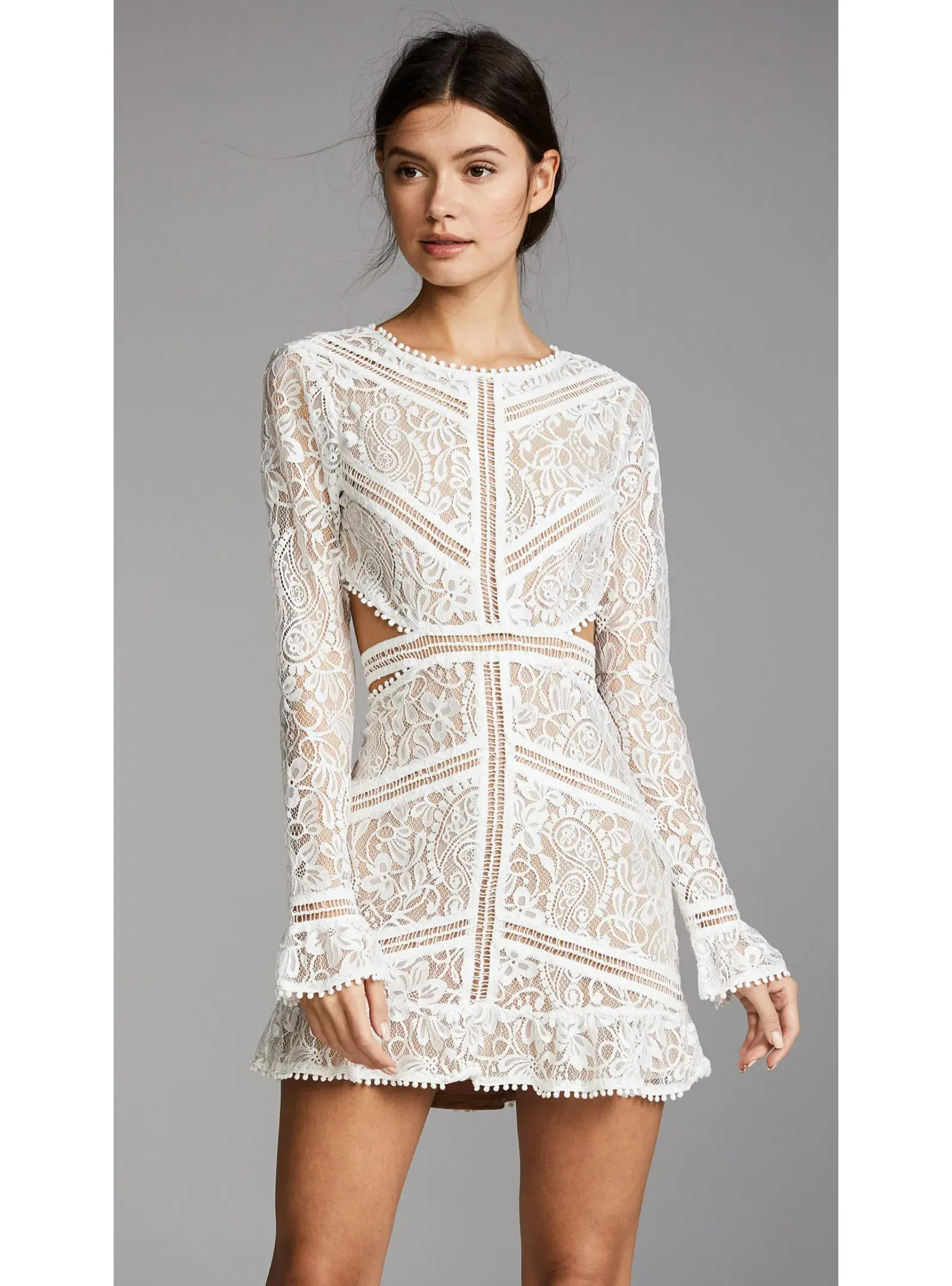 For Love And Lemons Emerie Mini Dress White Size M / AU 10 - Image 2