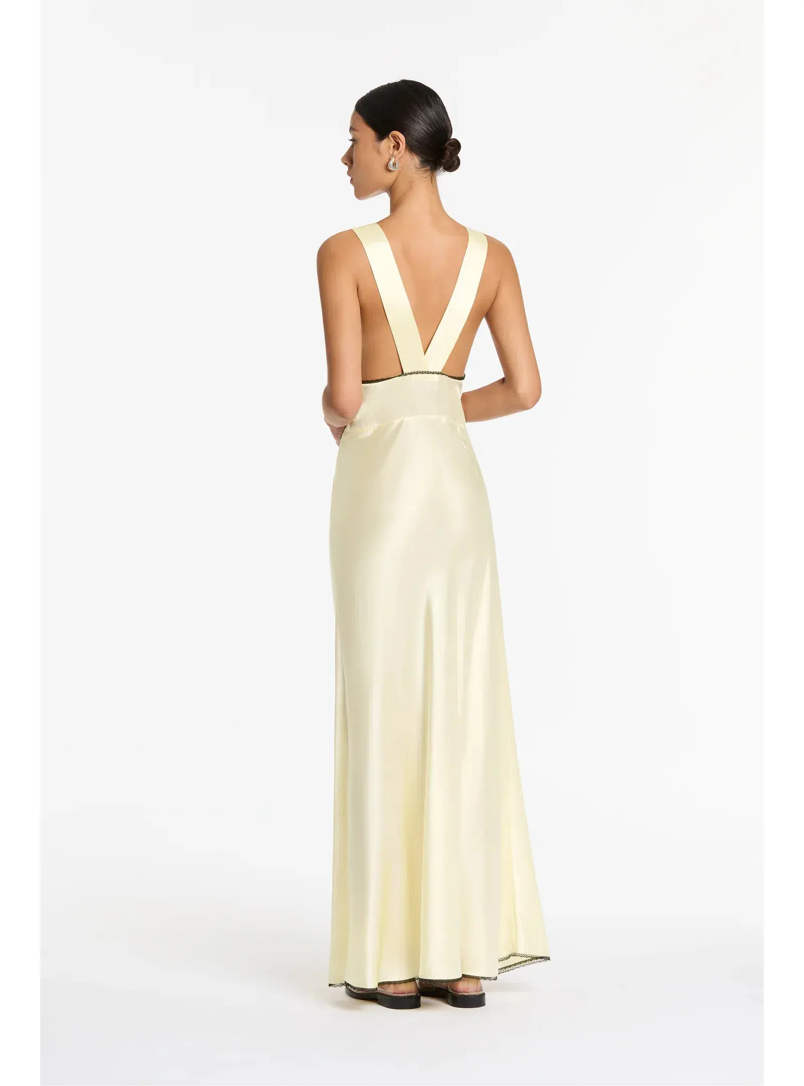 Sir The Label Aries Cut Out Gown Lemon Size 0 / AU 6 - Image 3