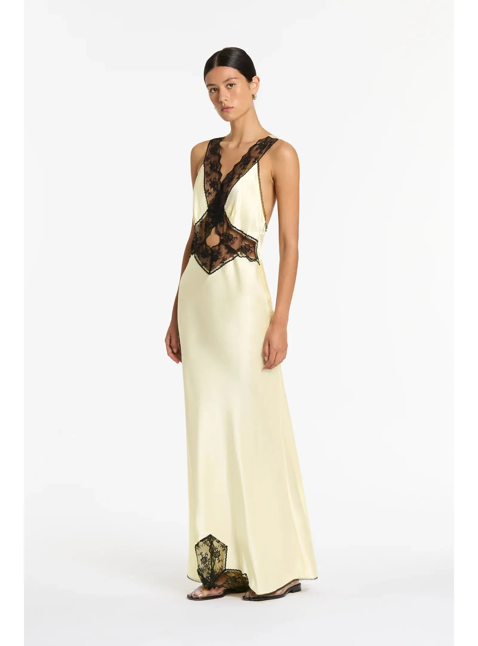 Sir The Label Aries Cut Out Gown Lemon Size 0 / AU 6 - Image 1