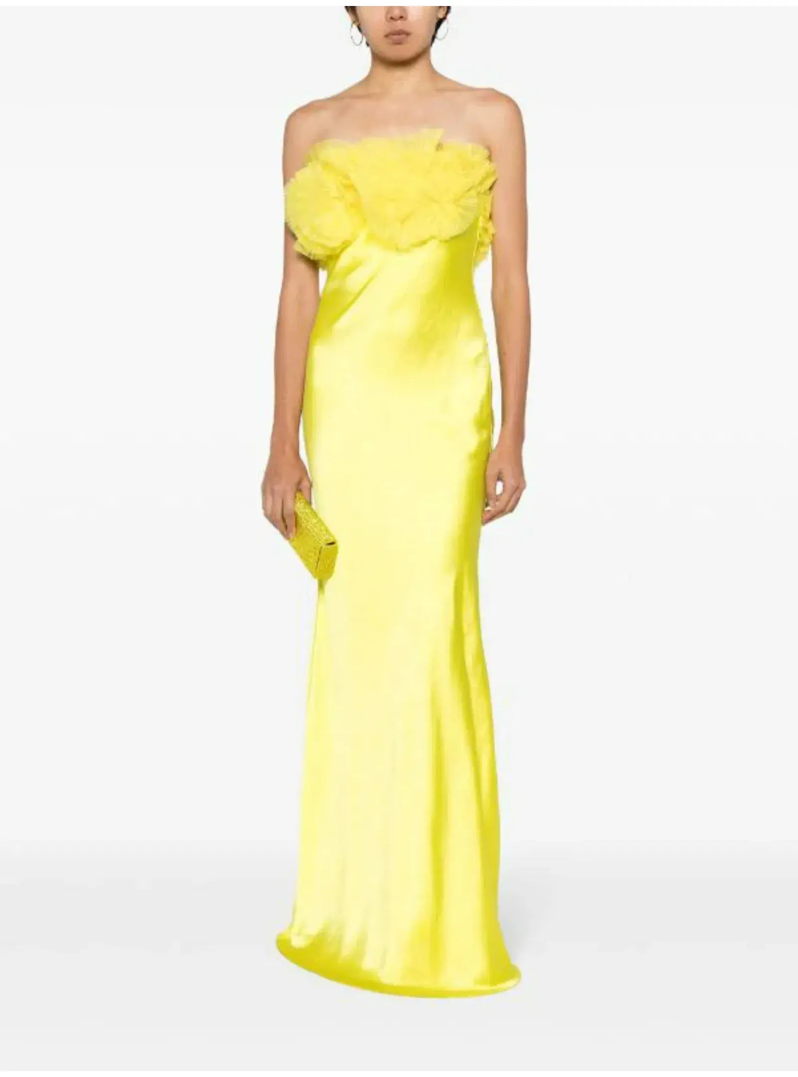 Rachel Gilbert Eyelar Gown Yellow Size 1  / AU 8 - Image 1
