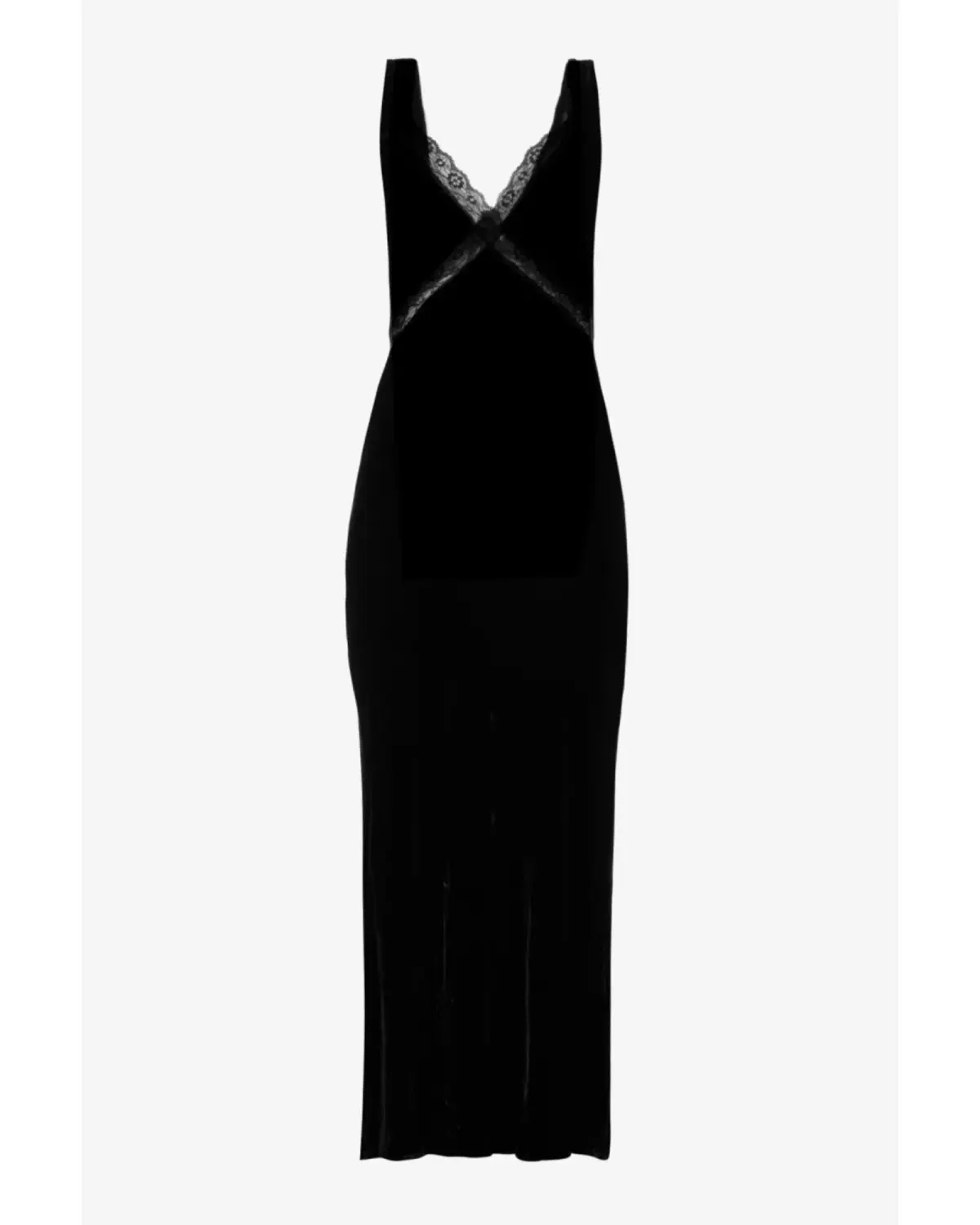 Reformation Lorenzo Midi Velvet Gown Black Size AU 10 - Image 4