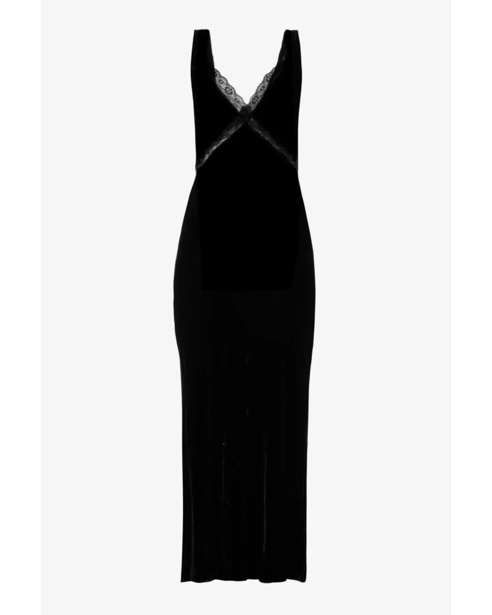 Reformation Lorenzo Midi Velvet Gown Black Size AU 10 - Image 4