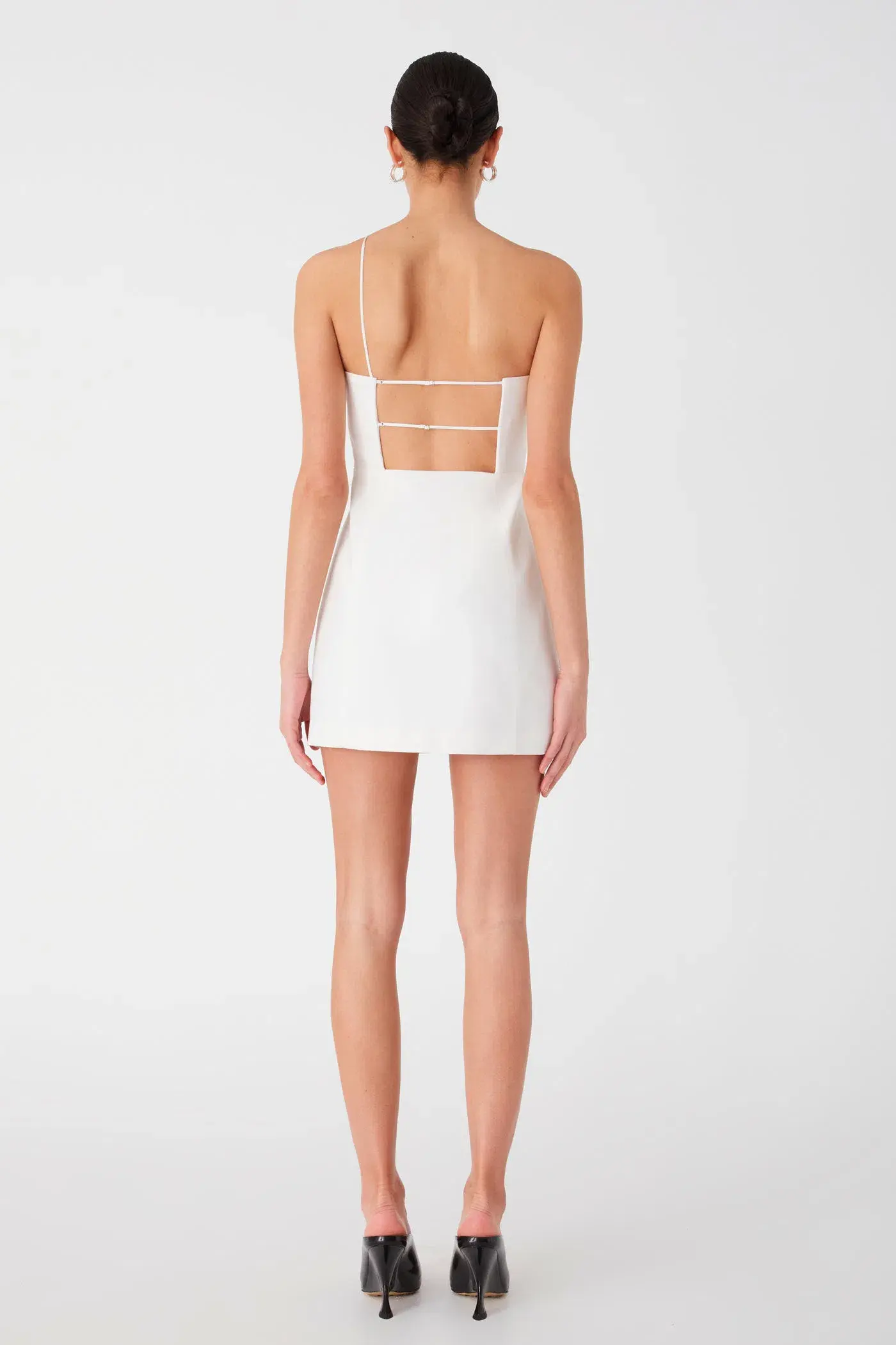 MISHA Adalynn Cotton Mini Dress Ivory Size 8  - Image 2