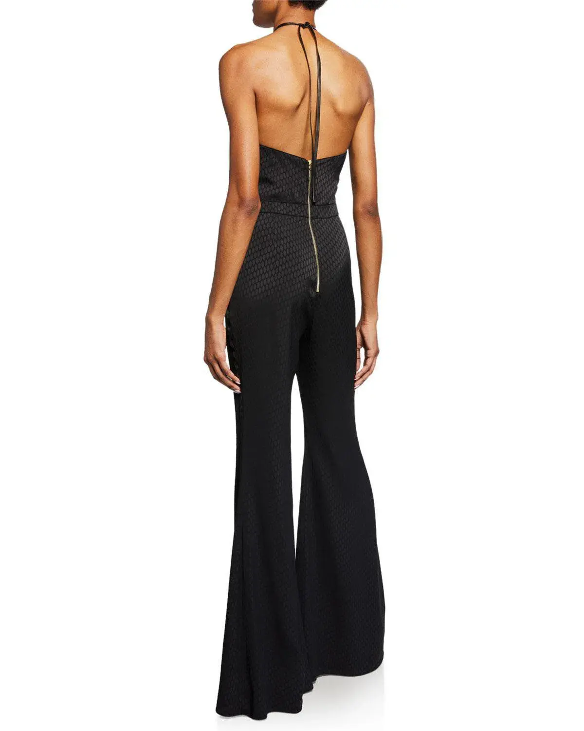 Alexis Naila Wide Leg Halter Jumpsuit Black Size 10  - Image 5