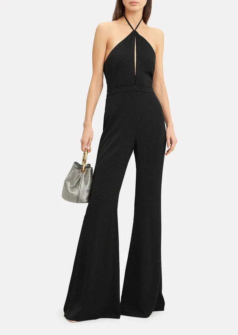 Alexis Naila Wide Leg Halter Jumpsuit Black Size 10  - Image 3