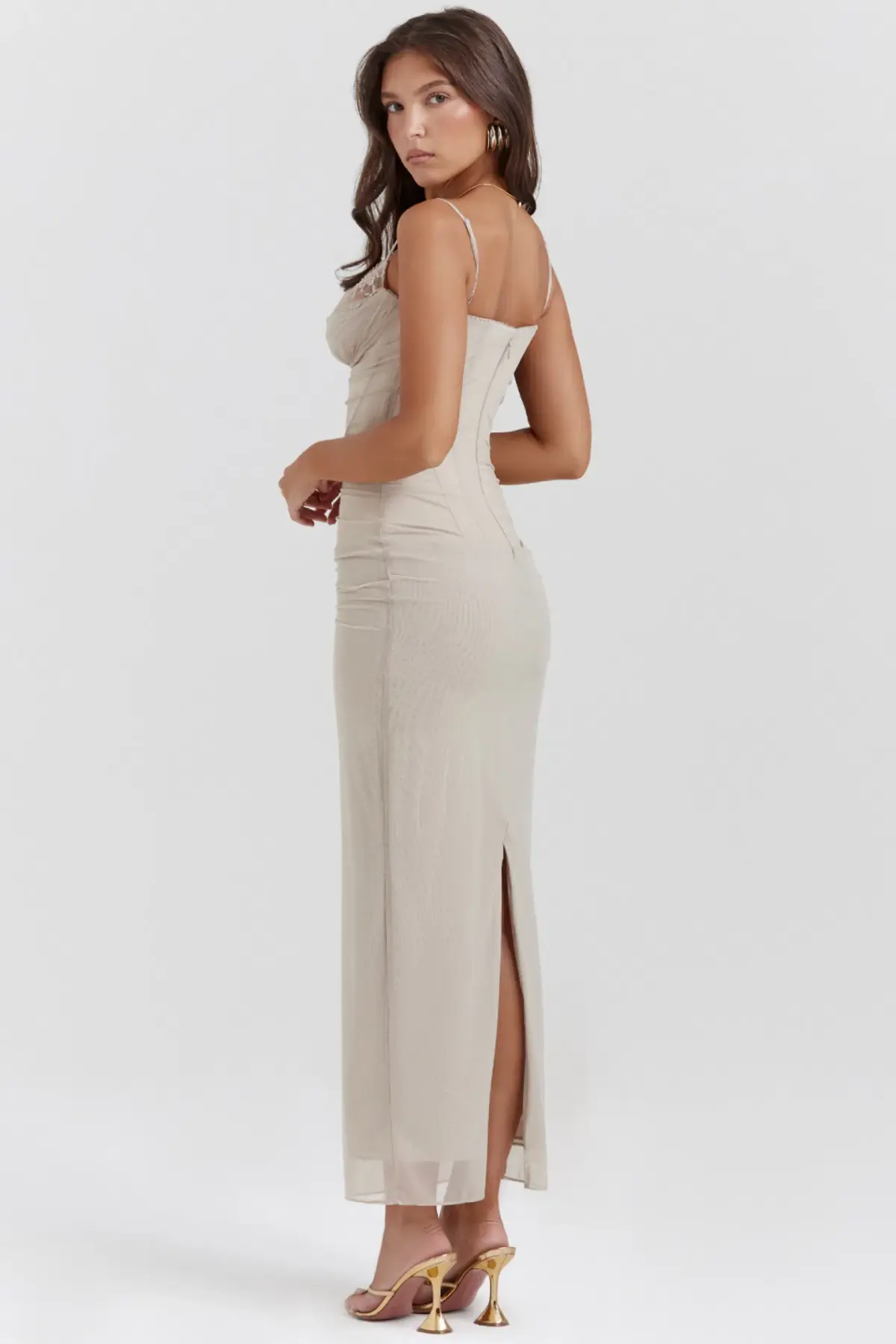House of CB Nalini Maxi Dress Sand Size S / AU 8 - Image 4
