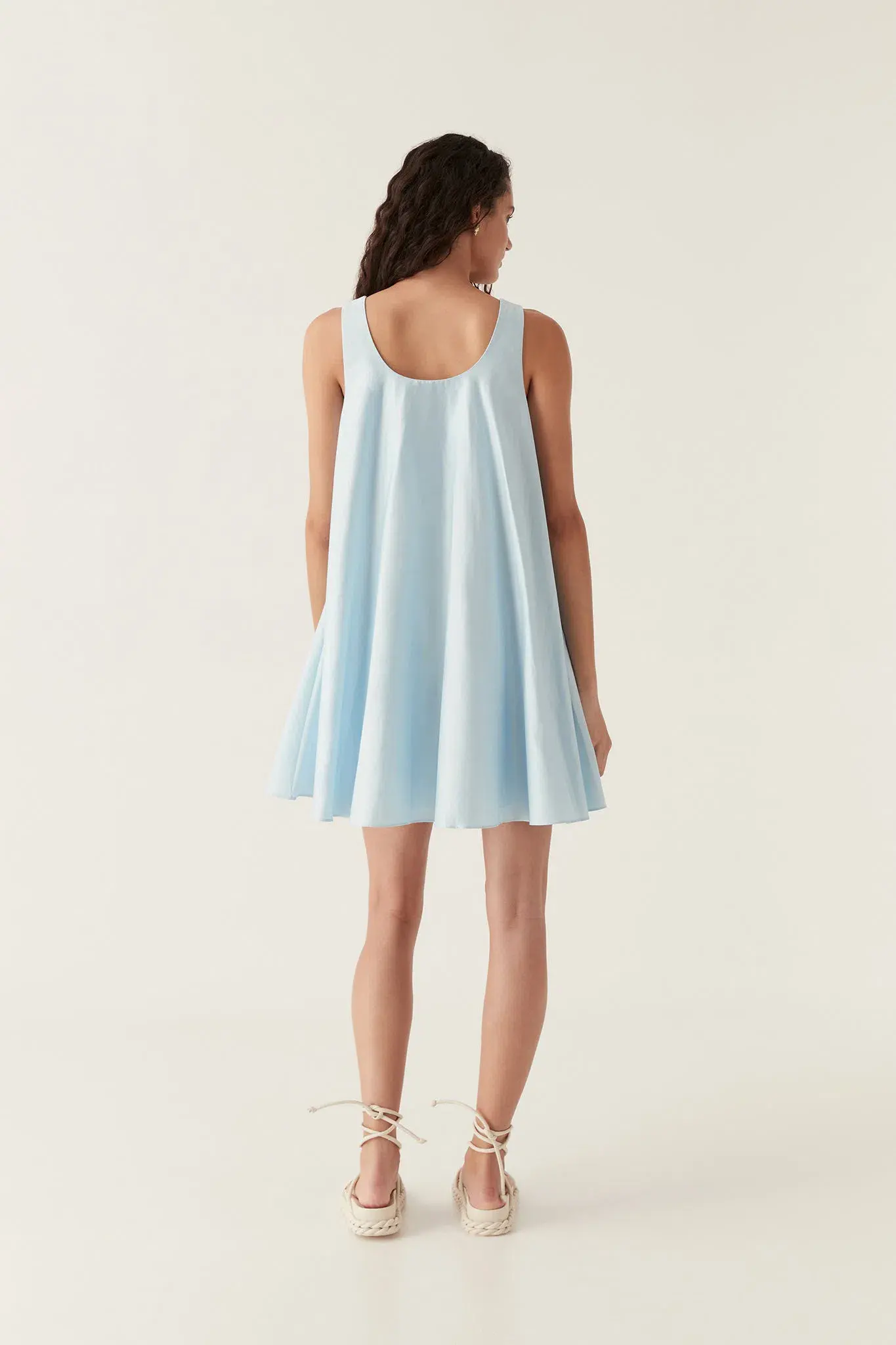 Aje Asta Whipstitch Mini Dress Pale Blue Size 8  - Image 3