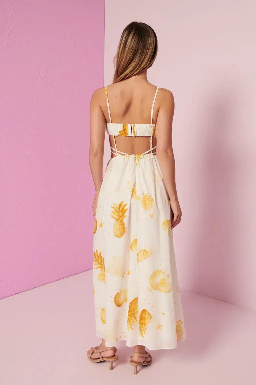 Kate Ford Aloe Braid Front Dress Print Size 10 - Image 3
