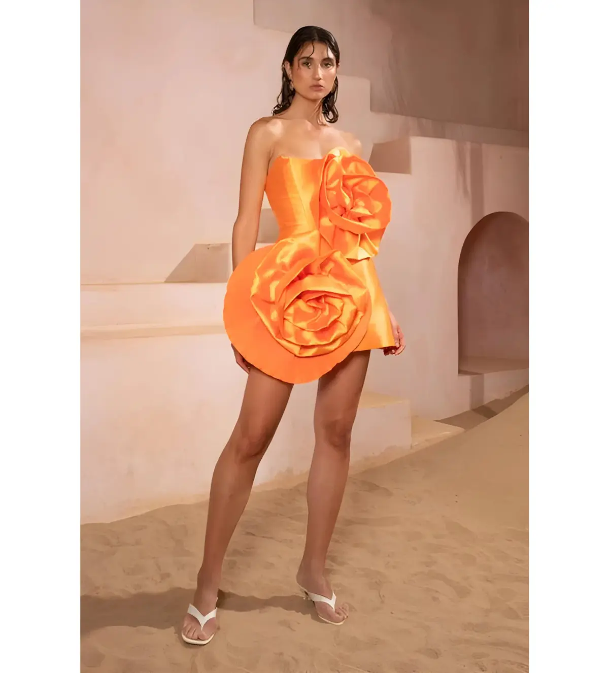  Eliya The Label Hayman Dress Tangerine Size M/Au 10  - Image 1