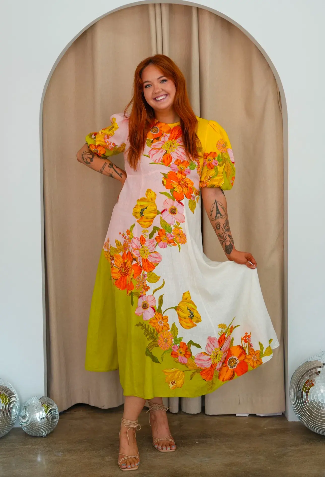 Alemais Silas Midi Dress in Multi Size 14 - Image 1