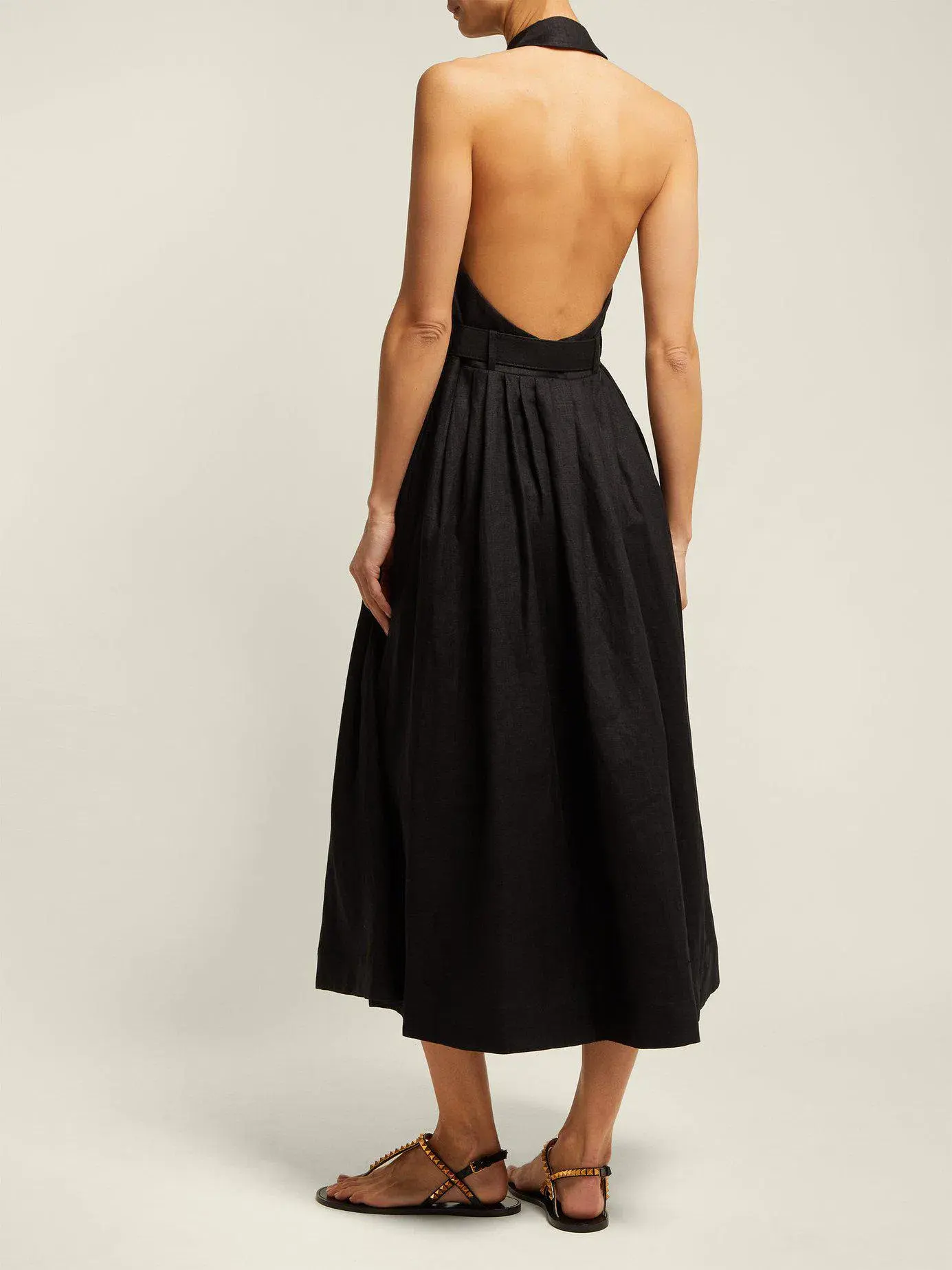 Zimmermann Primrose Halter Midi Dress Black Size 2 / AU 12 - Image 2