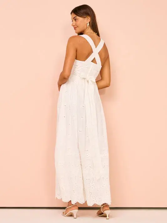 Hansen & Gretel Tulsa Maxi Dress In White Jasmine Size XL / AU 14 - Image 3