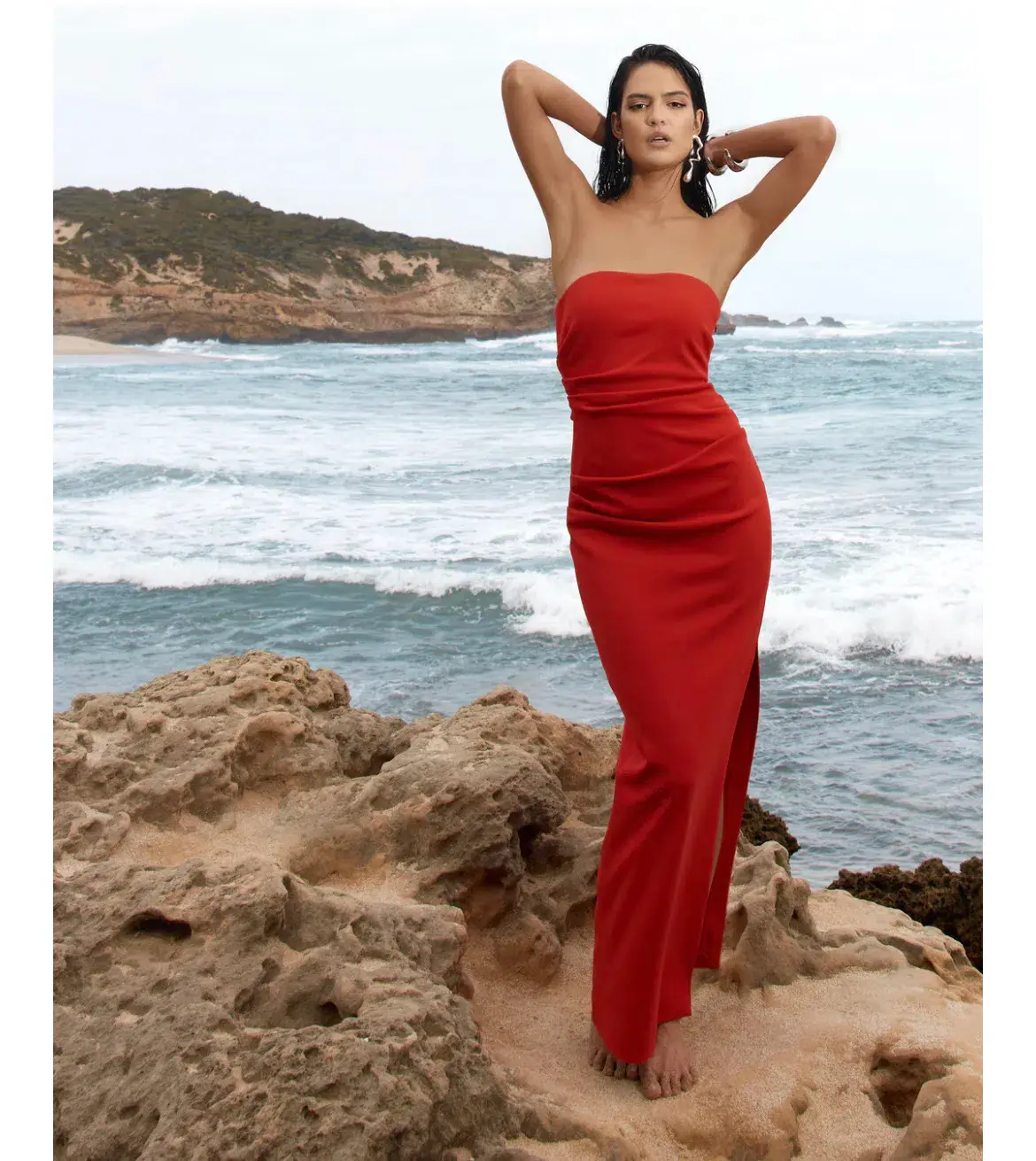Azzurielle Torin Gown Red Size 8 - Image 5