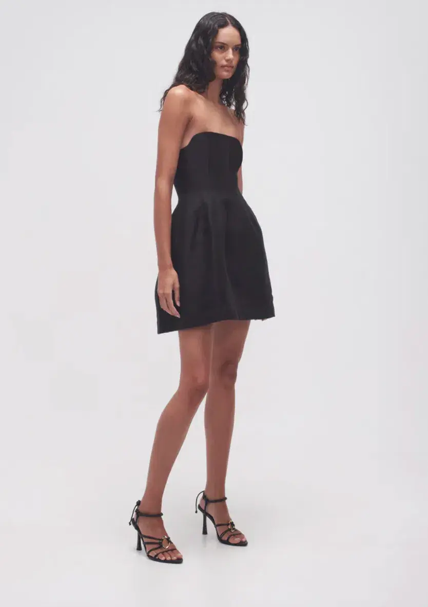 Aje Baret Strapless Mini Dress Black Size 8 - Image 2