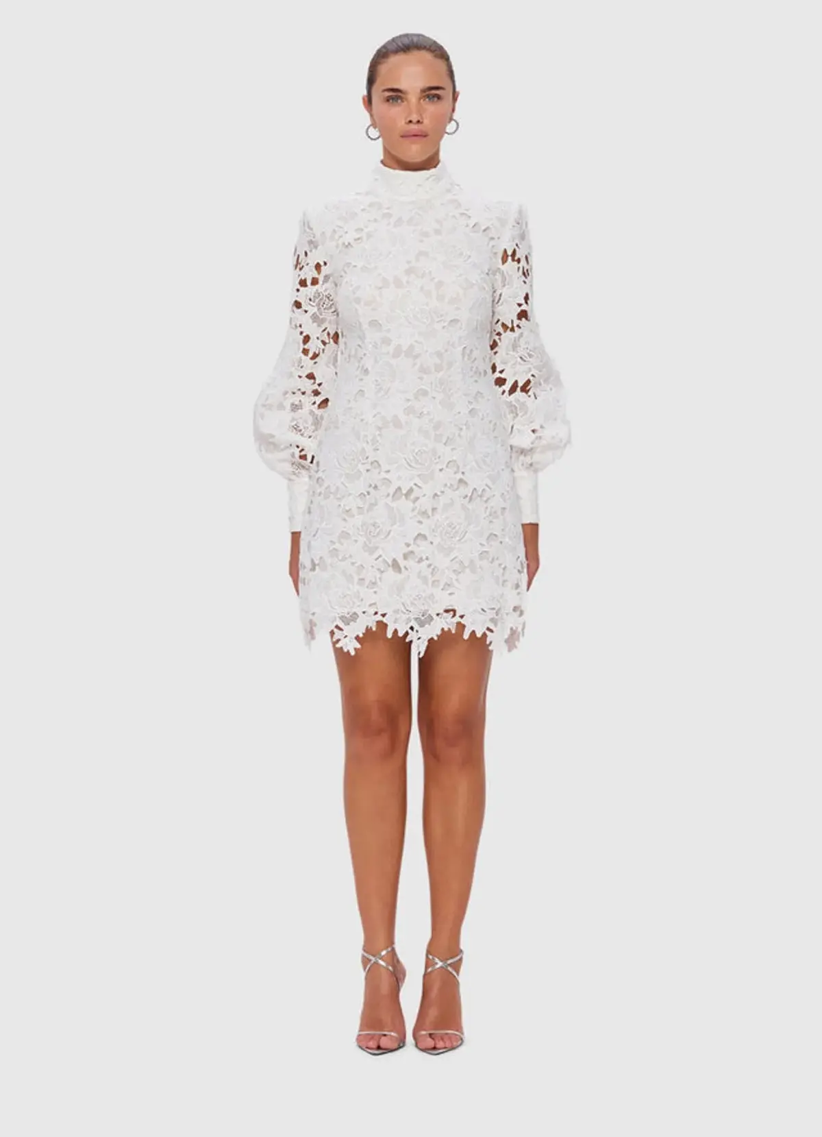 Leo Lin Isla Lace Mini Dress Snow Size 10 - Image 1