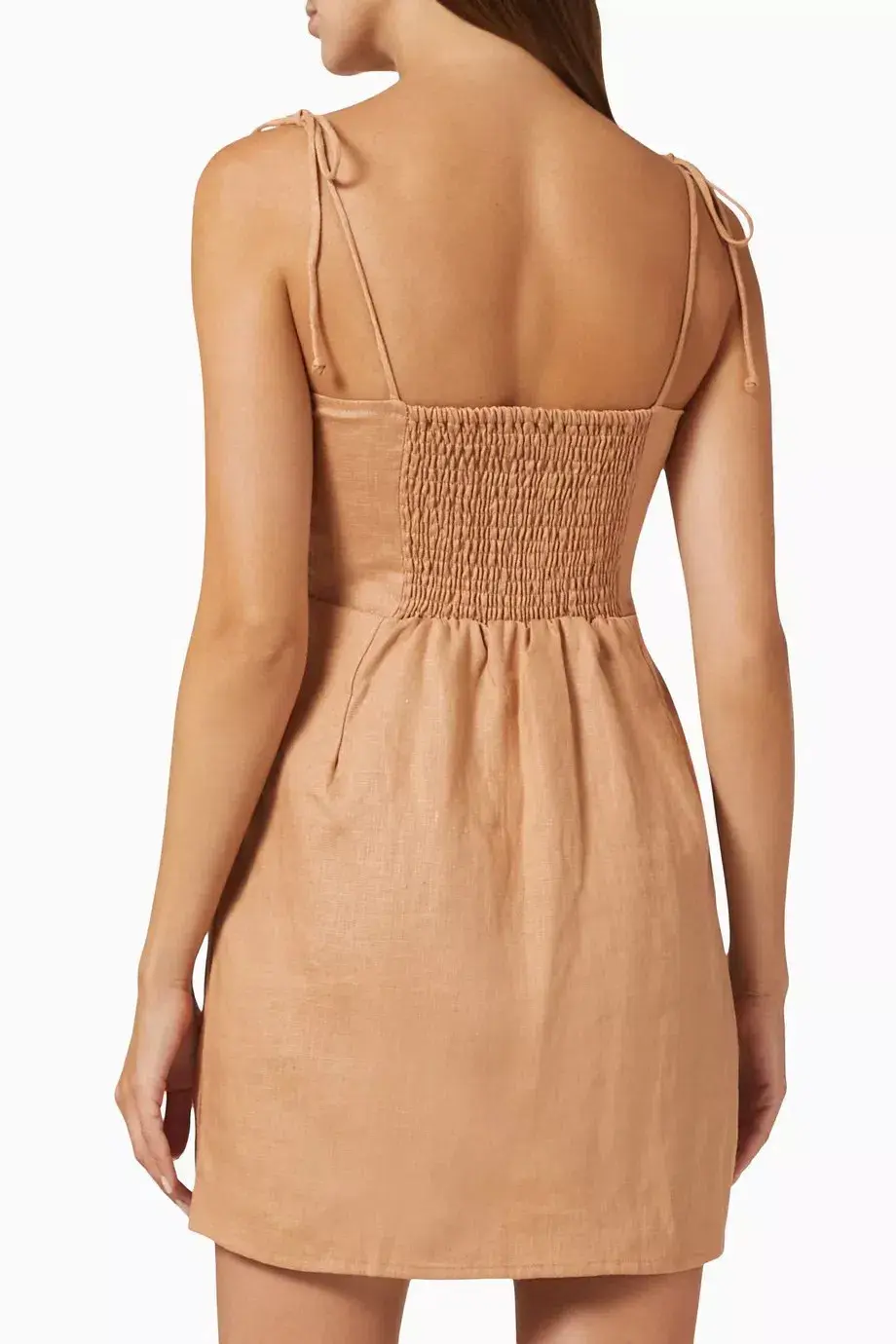Faithfull The Brand Ysla Mini Dress Hazelnut Size S / AU 8 - Image 2