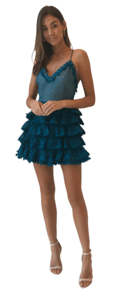 By Nicola Silver Linings Dress in Teal - Image 3