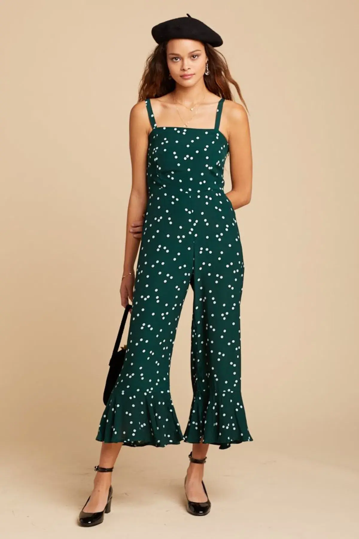 Faithfull The Brand Lea Jumpsuit Green Print Size XS / AU 6 - Image 1