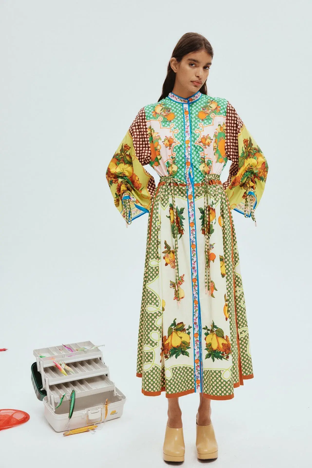 Alemais Lemonis Shirtdress Multi Size 10  - Image 1