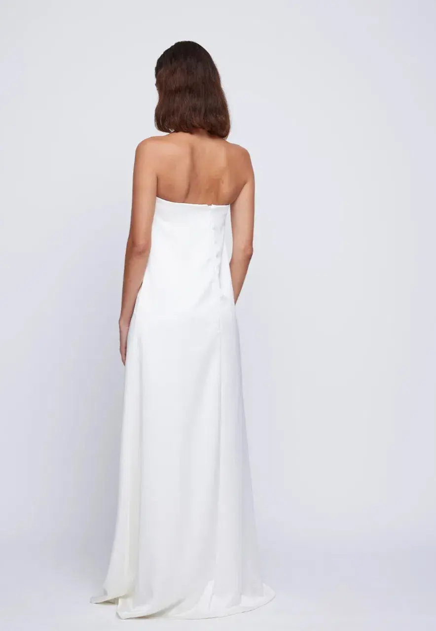 Anna Quan Delfina Gown Ivory White Size 10 - Image 3