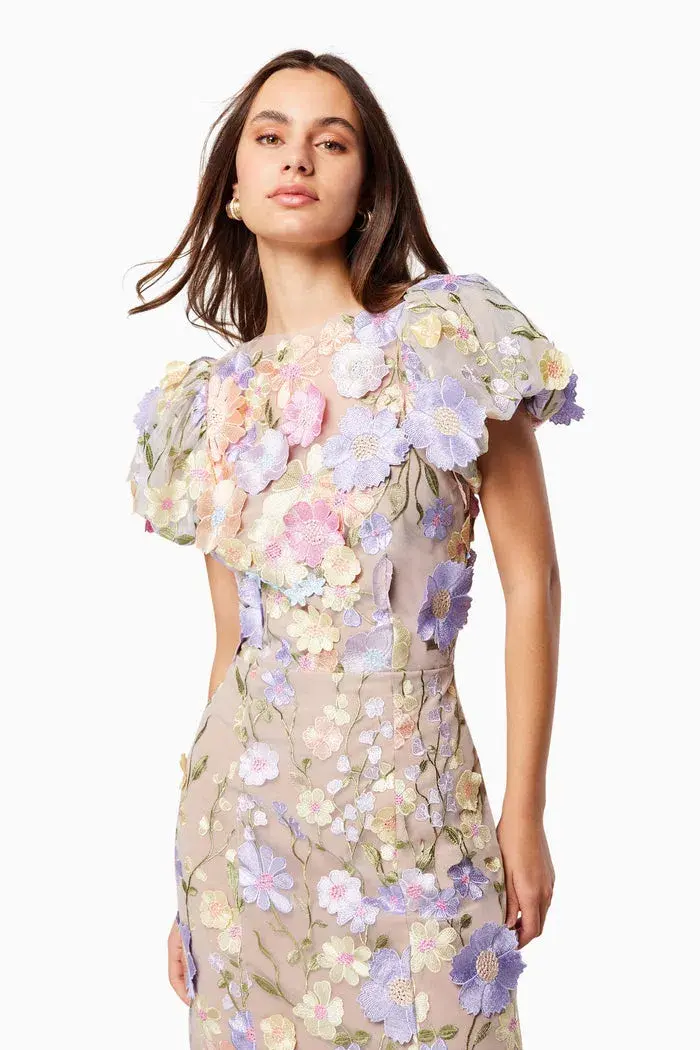 Elliatt Astraea 3D Maxi Dress in Multi Floral Size Small /AU 8 - Image 2
