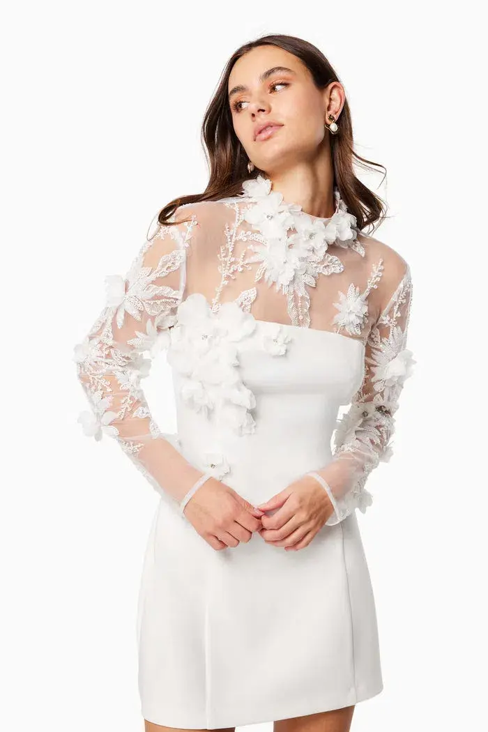 Elliatt Damaris Mini Dress in White Size Large / AU 12 - Image 2