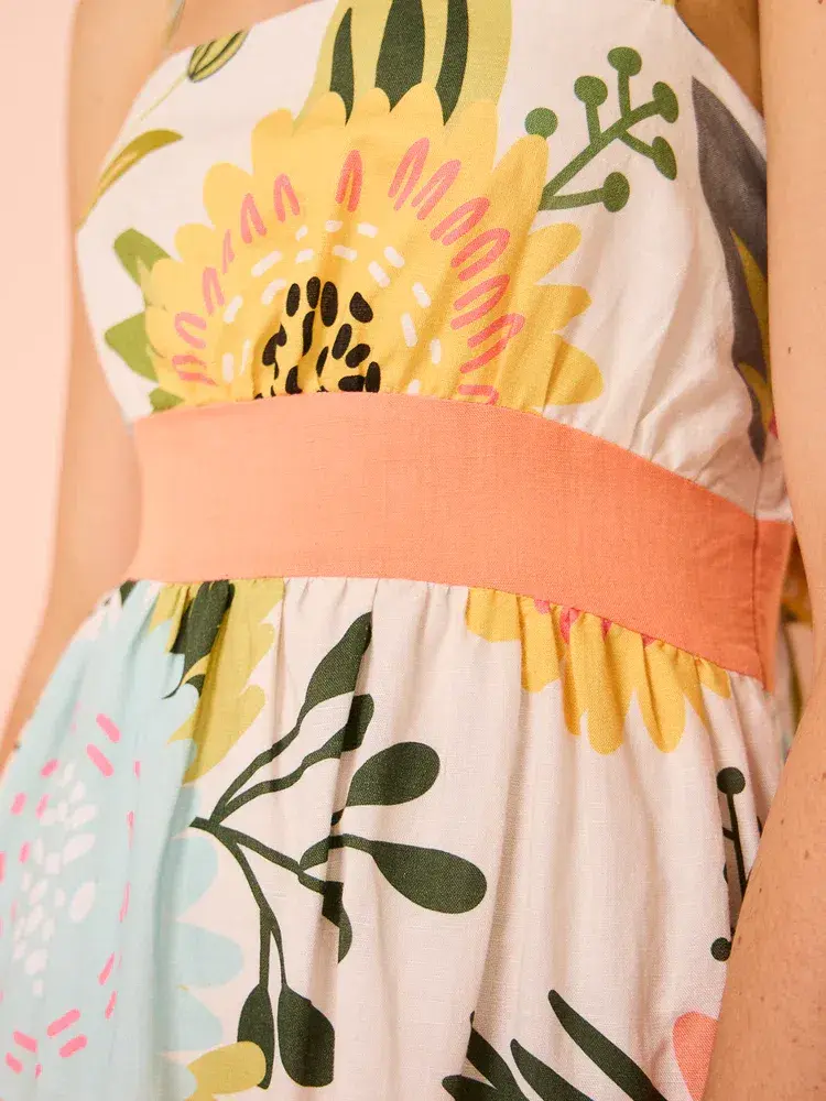 By Nicola Monet Tiered Maxi Dress In Potpourri/Melon Size 10 - Image 9