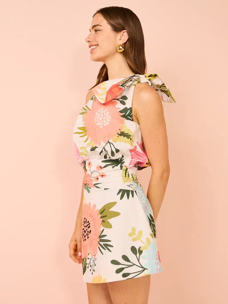 By Nicola Amelie One Shoulder Mini Dress In Potpourri Size 10 - Image 3