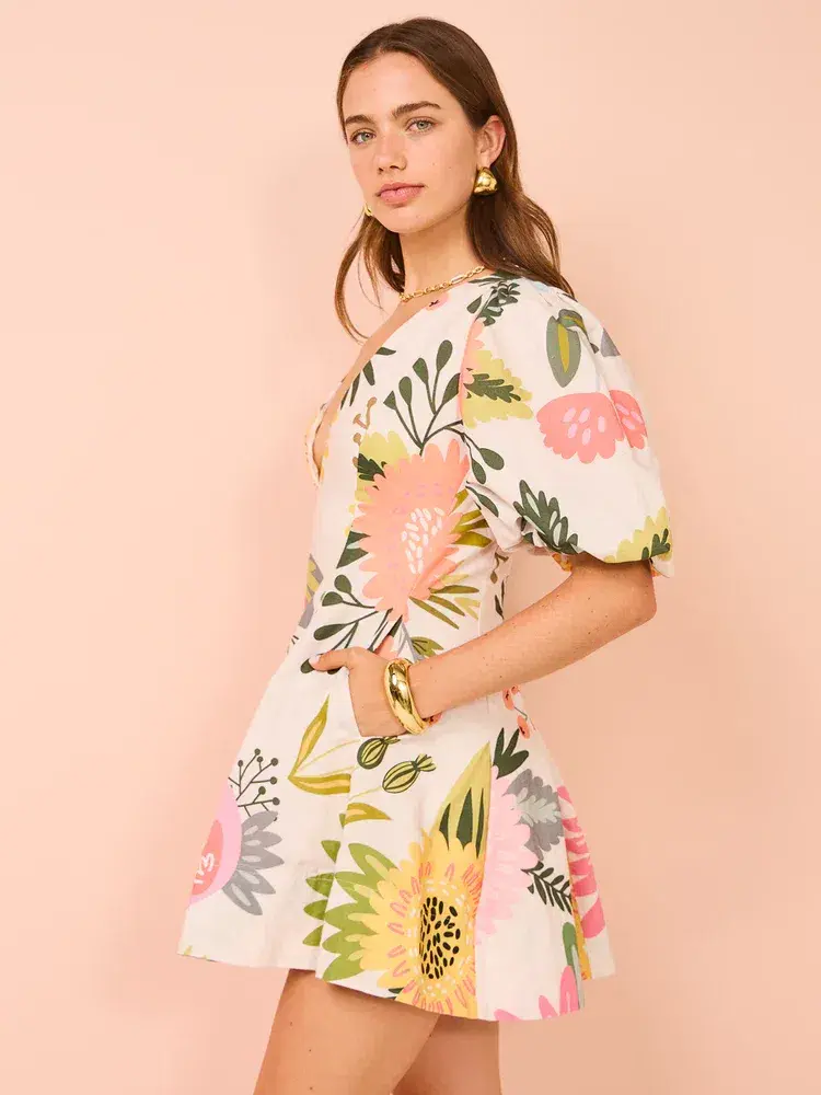 By Nicola Wavy Mini Dress In Potpourri Size 8 - Image 3
