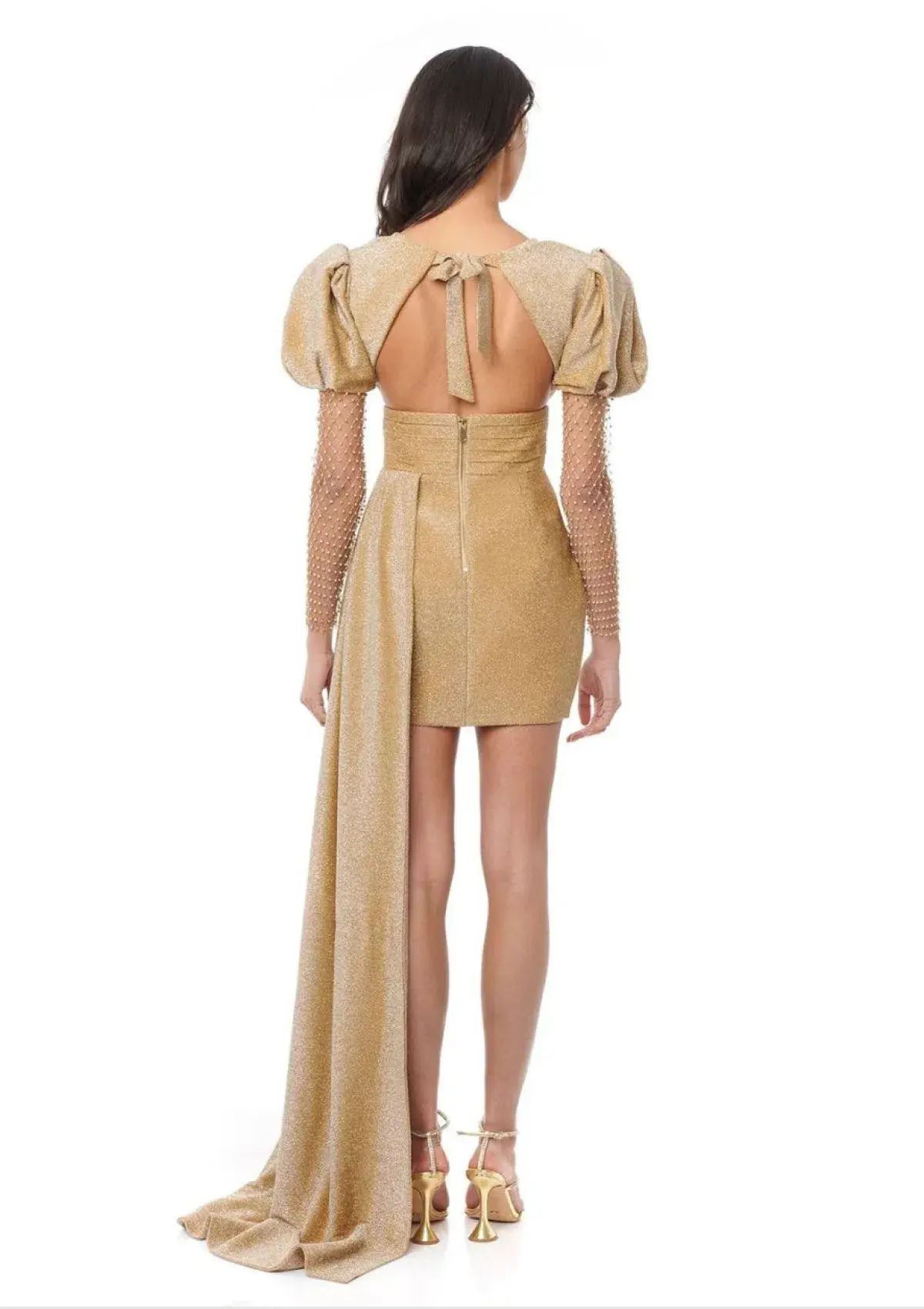 Eliya The Label Carla Mini Dress in Gold Size X-Small / AU 6 - Image 4