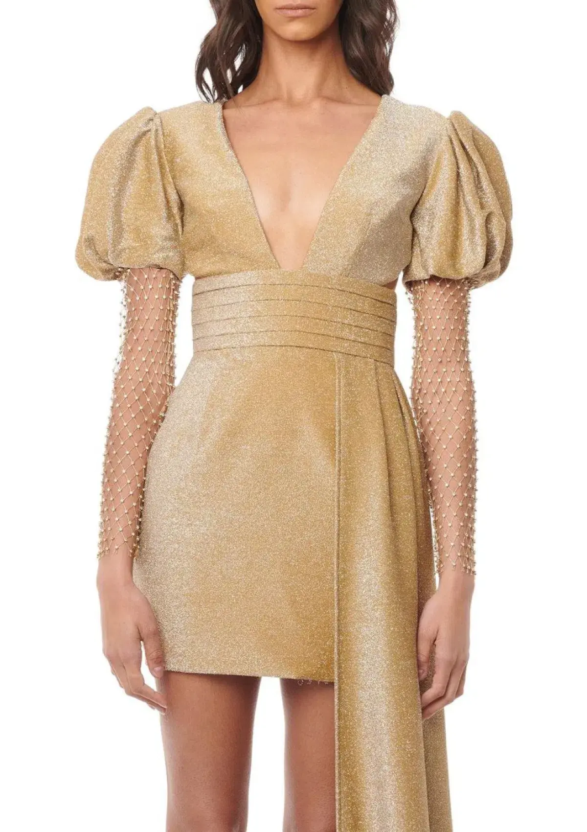 Eliya The Label Carla Mini Dress in Gold Size X-Small / AU 6 - Image 3