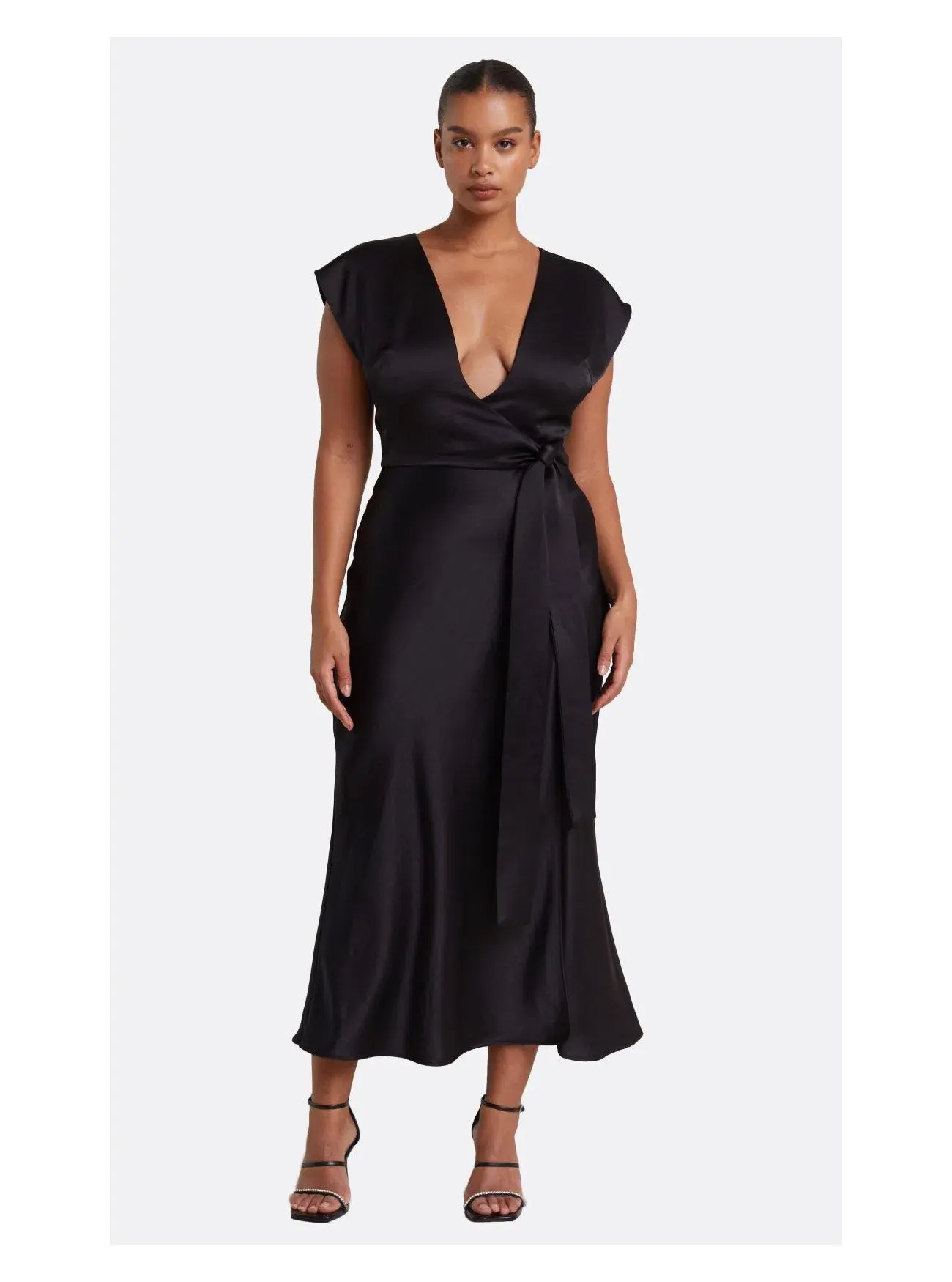 Bec & Bridge Dreamer Wrap Midi Dress Black Size 16 - Image 1