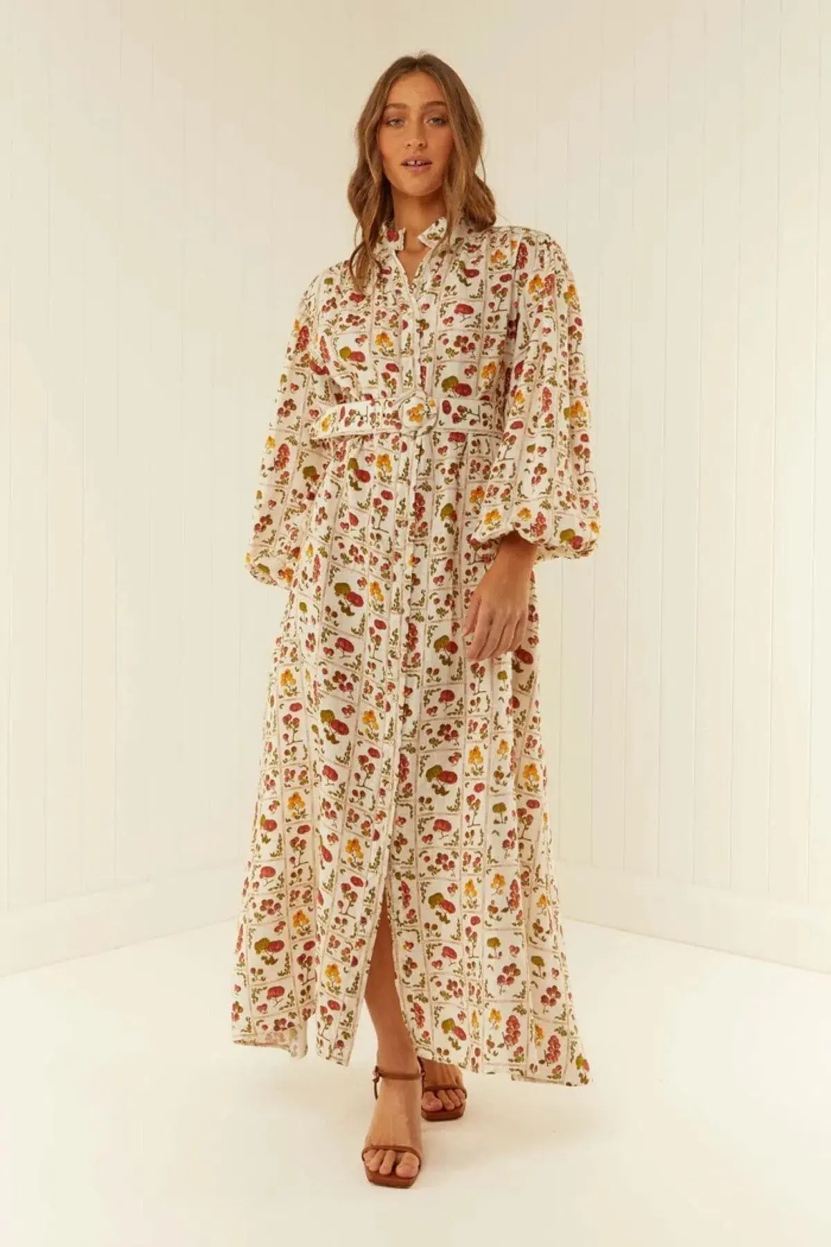 Palm Noosa Noddy Dress Tomato Tile Print Size 14 - Image 1