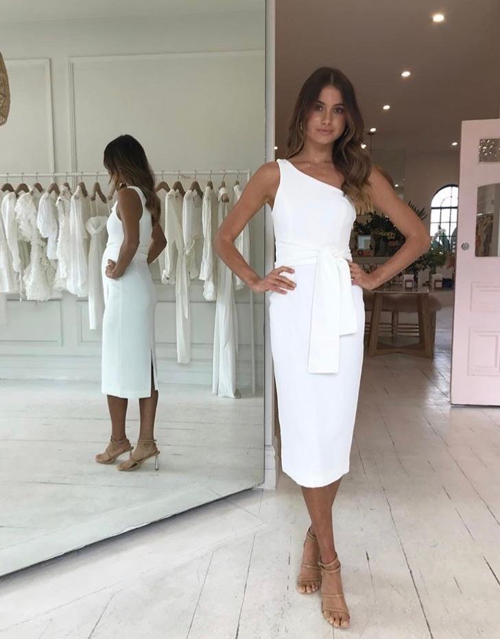 Shona Joy Bryant One Shoulder White Size AU 10 - Image 1