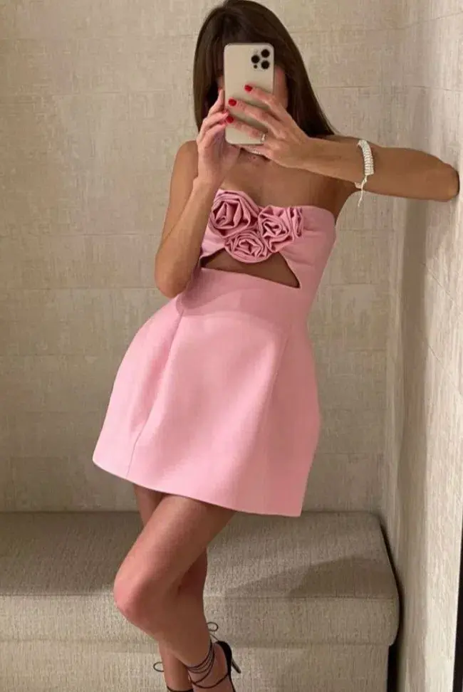 Yojani Boutique Valencia Dress - Baby Pink Size XS/6 - Image 1